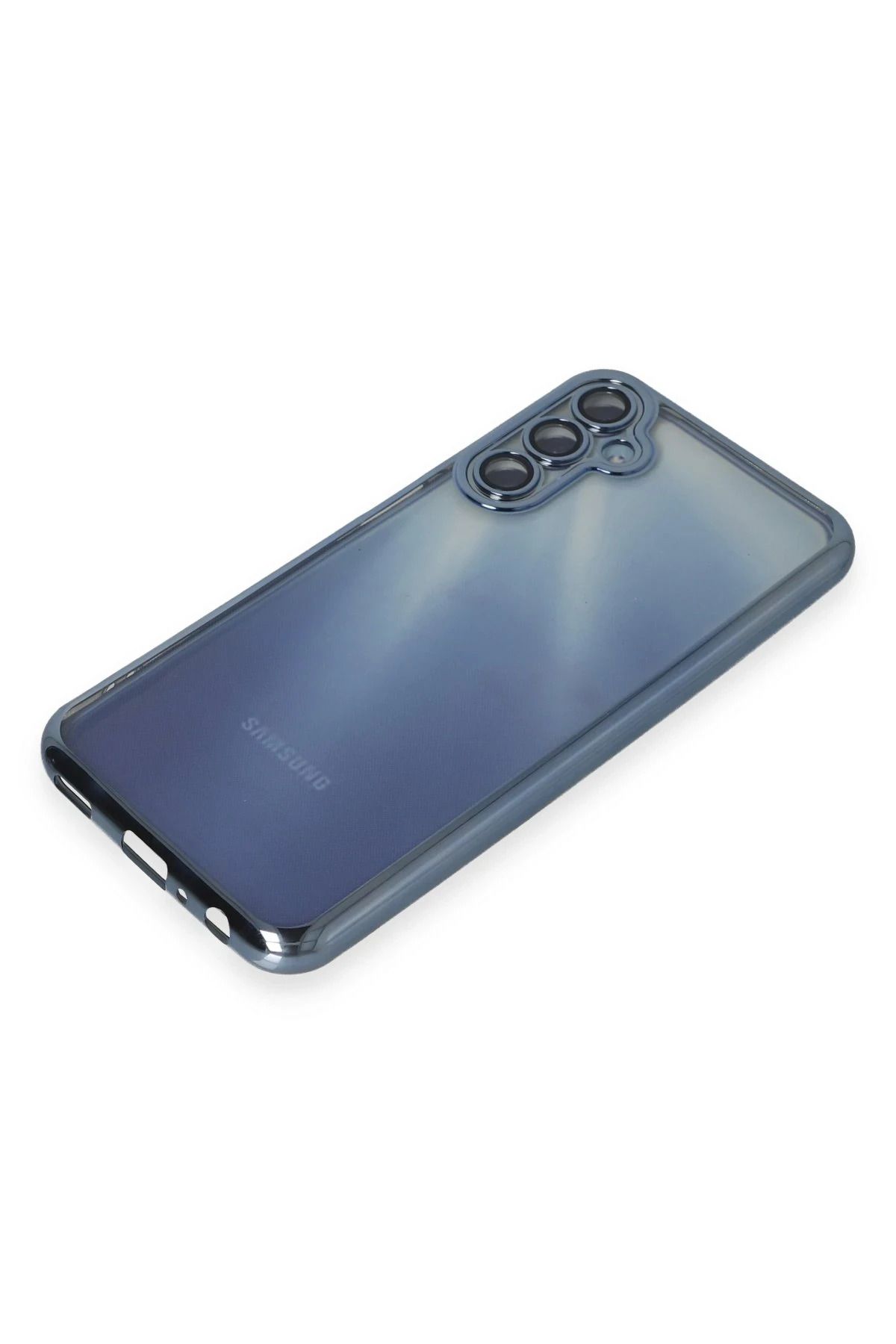 NewFace Samsung Galaxy A35 5G Kılıf Lensli Silikon - Lacivert ZRNET