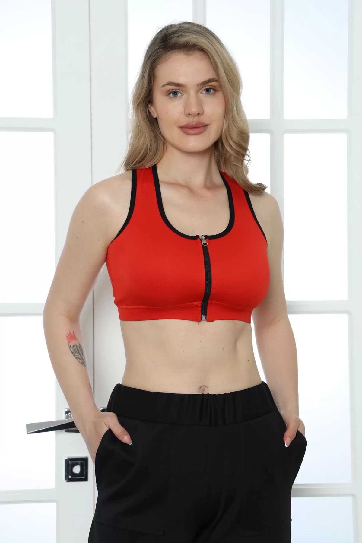 NEWSTORE Fermuarlı Scuba Sporcu Sütyen