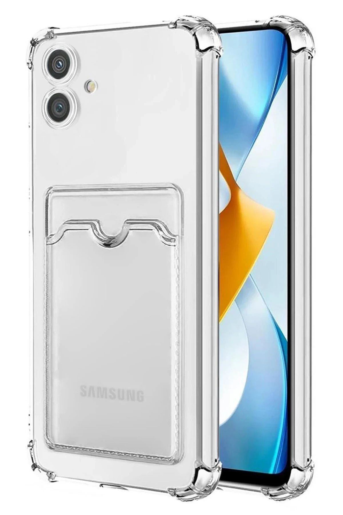 NewFace Samsung Galaxy A05 Kılıf Kart Şeffaf Silikon - Şeffaf ZRNET