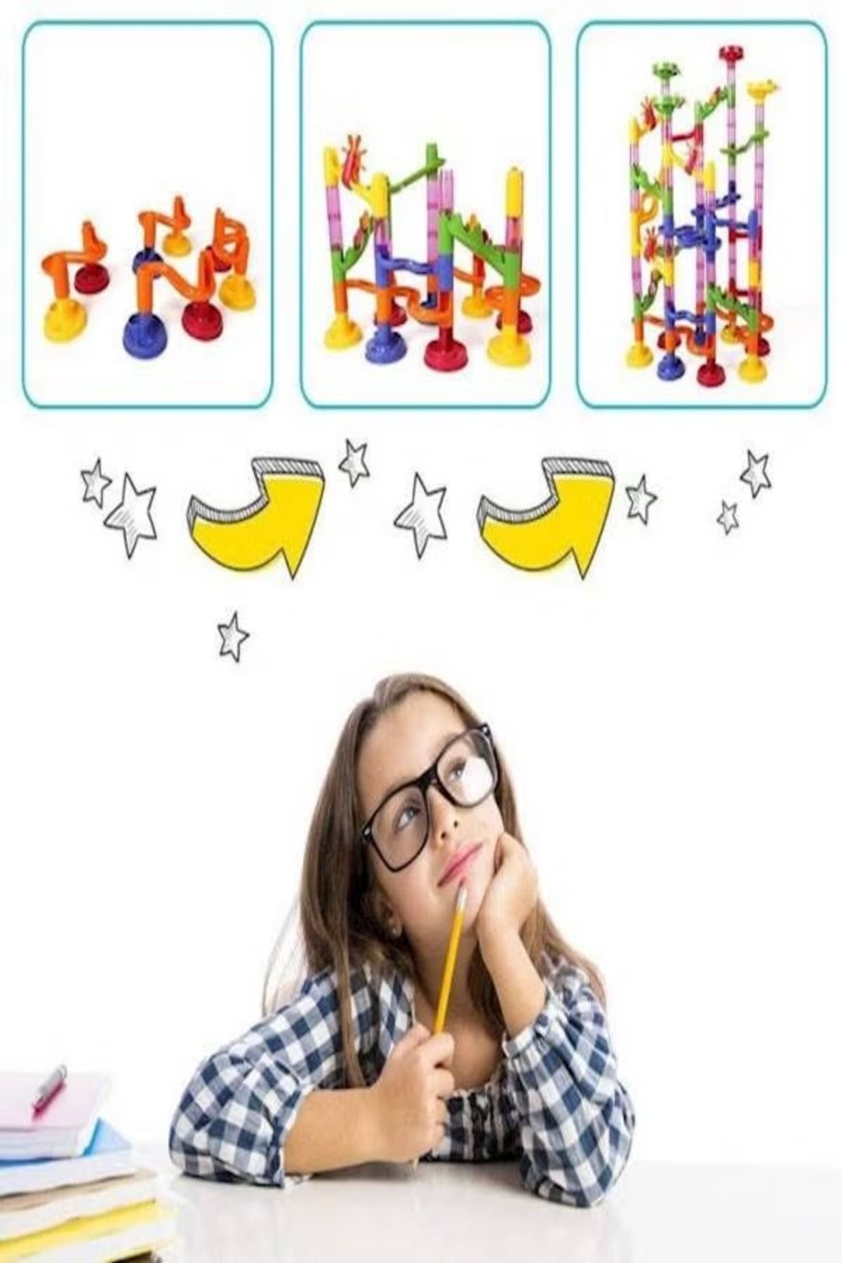 Generic-105-Piece DIY Construction Marble Race Run Maze Balls Pipeline Building Blocks 105 5