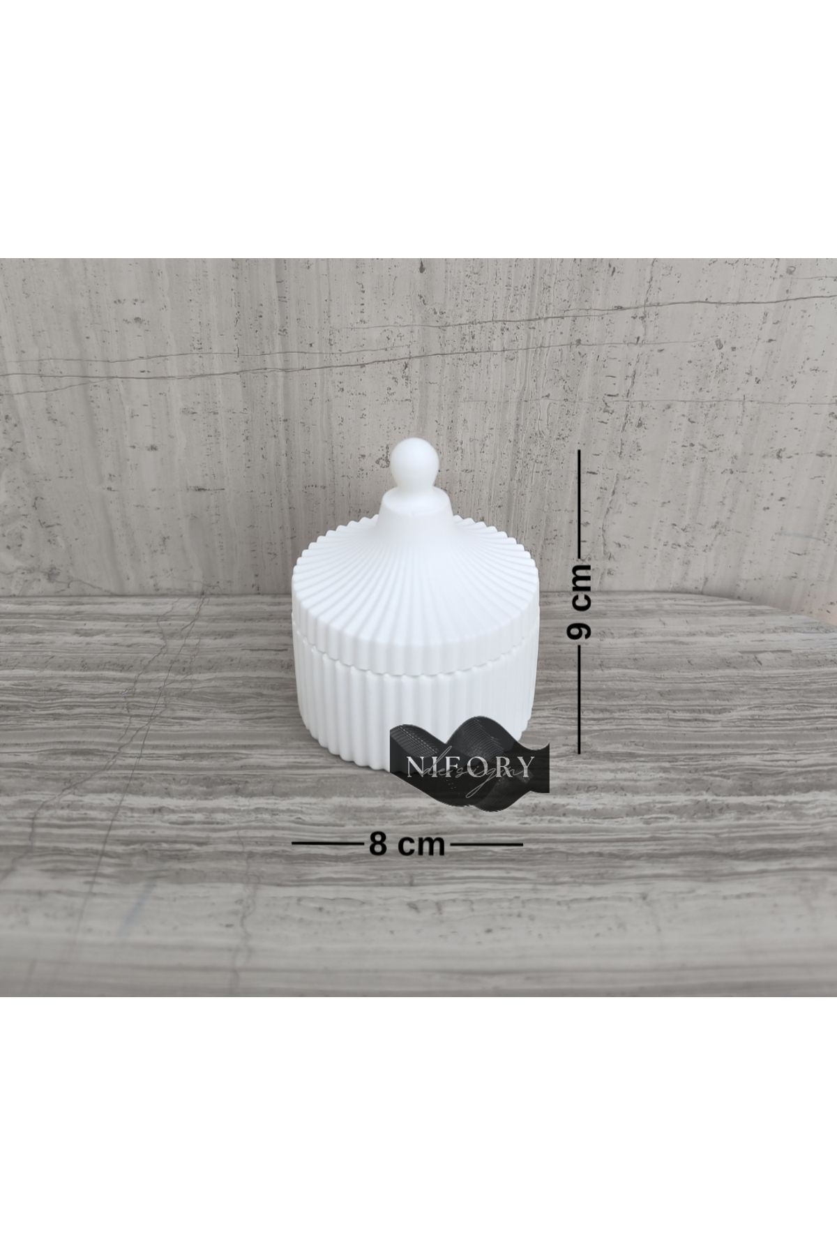 Nifory 520-N0267 Dekoratif Beton Sunum Aksesuar Set Beton Biblo Organizer Takımı Çok Amaçlı Dekoratif Set