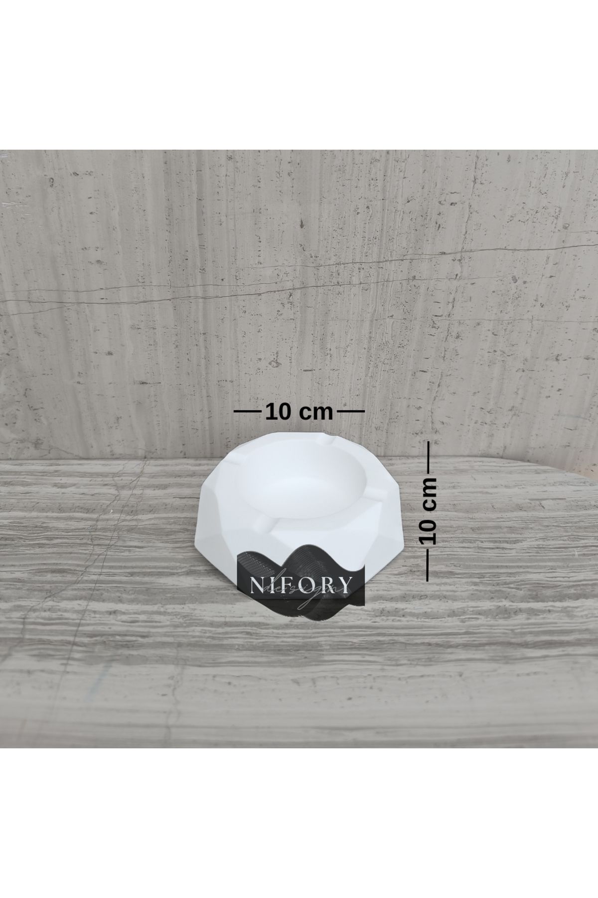 Nifory 520-N0258 Dekoratif Beton Sunum Aksesuar Set Beton Biblo Organizer Takımı Çok Amaçlı Dekoratif Set