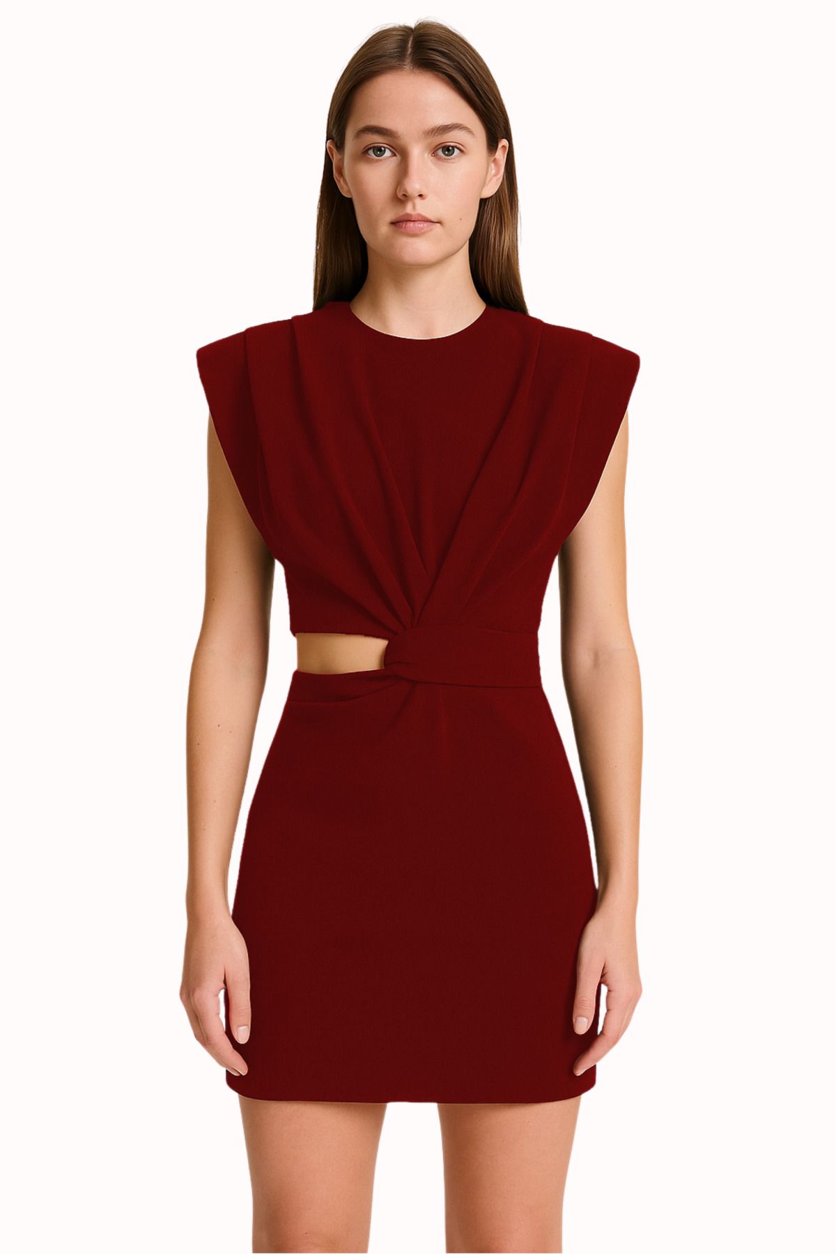 World Fashion Trends Vatkalı Dalgıç Kumaş Mini Elbise JT7091