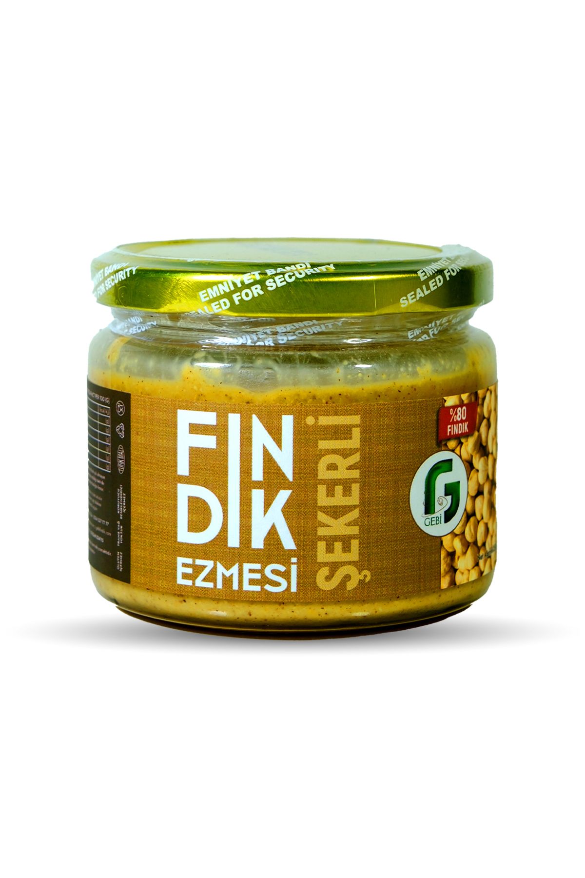 Gebi Şekerli Fındık Ezmesi %80 Fındık - 250 Gr