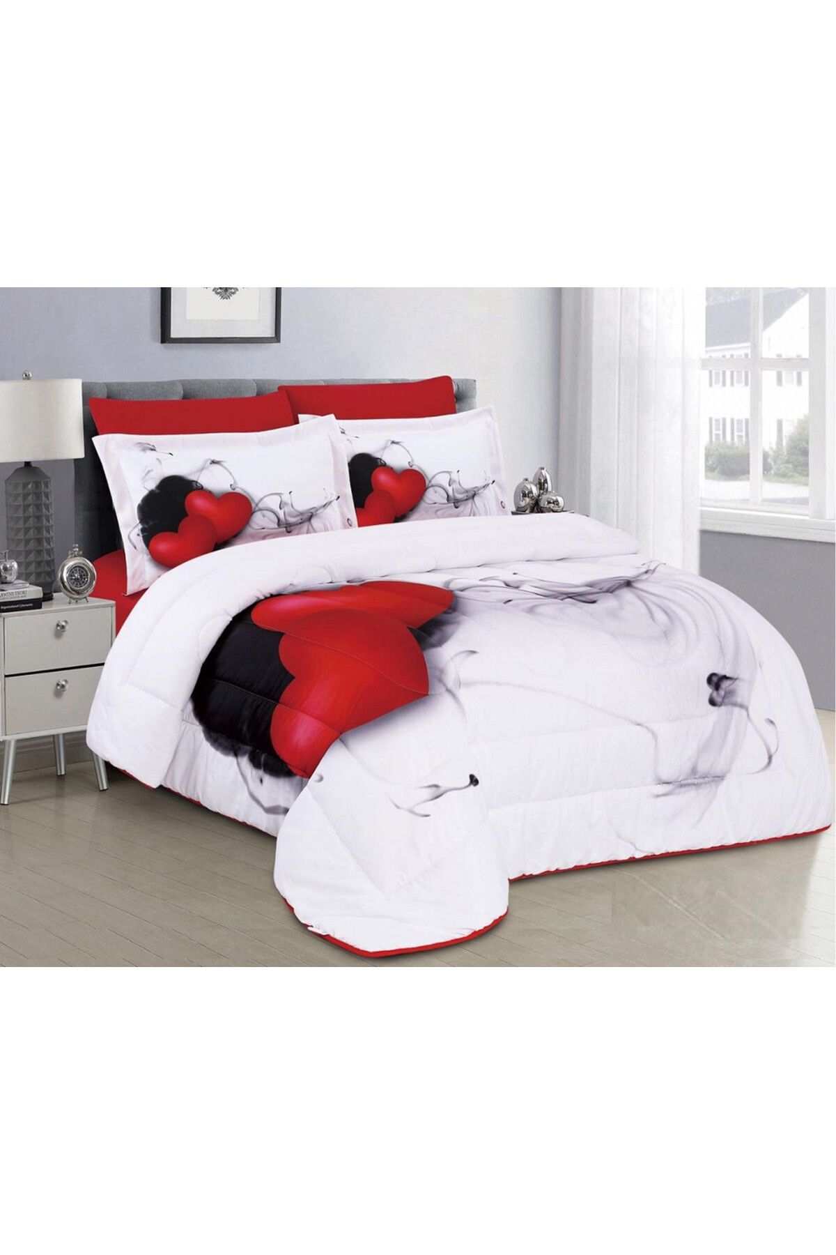 HOURS-Horse Comforter Set, Soft and Durable Fabric, Modern and Distinctive Pattern, Single Size, 4 Pieces, Classic Miriam-20 1