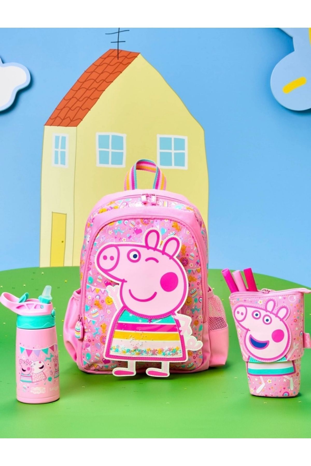 SMIGGLE Peppa Pig 3’lü Okul Çanta Seti
