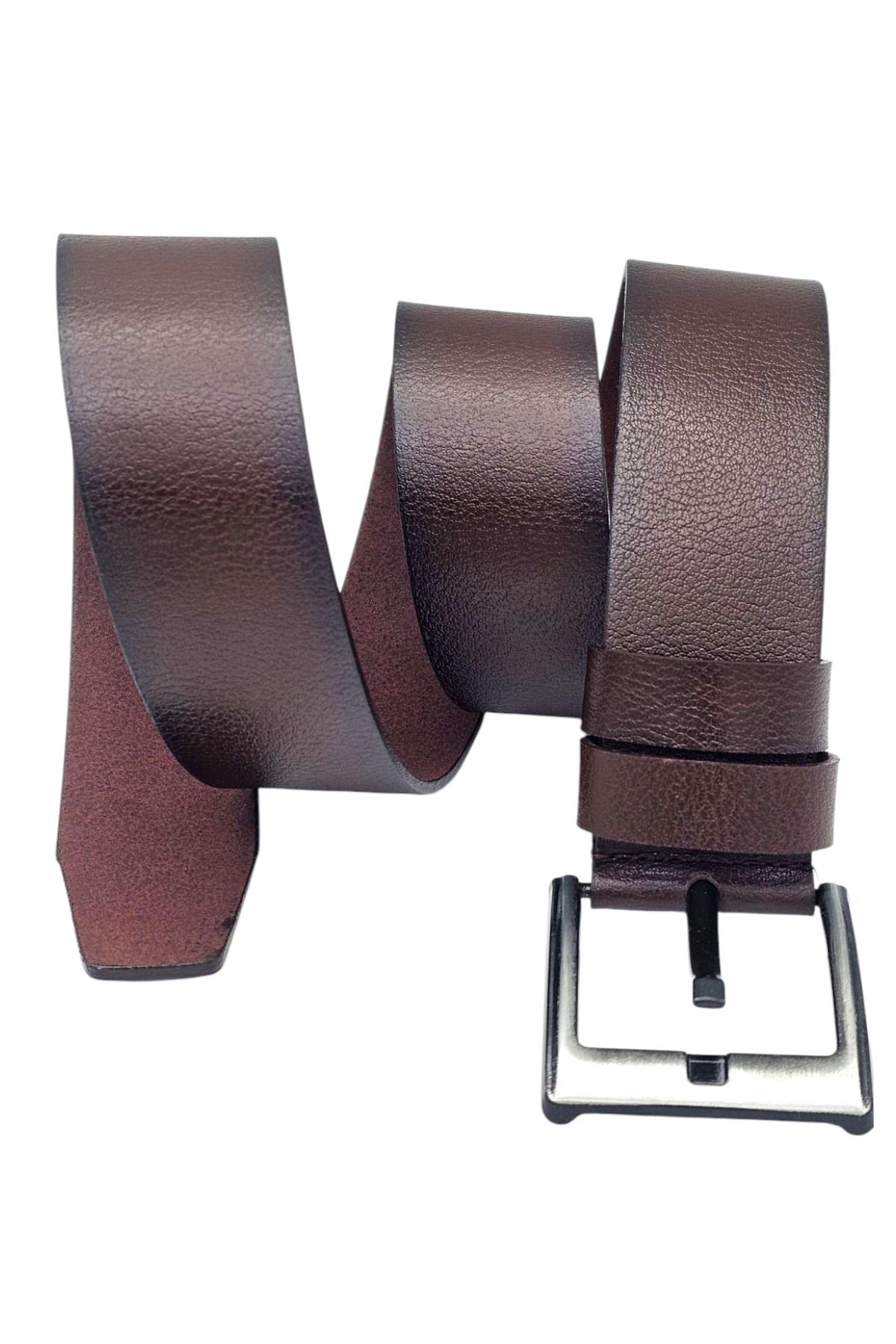 RyS Leather Atelier %100 Hakiki Deri Erkek Spor Kot Kemeri 4.5 Cm Manda Derisi Siyah Hediye Kutulu Kemer Çeyizlik Kemer