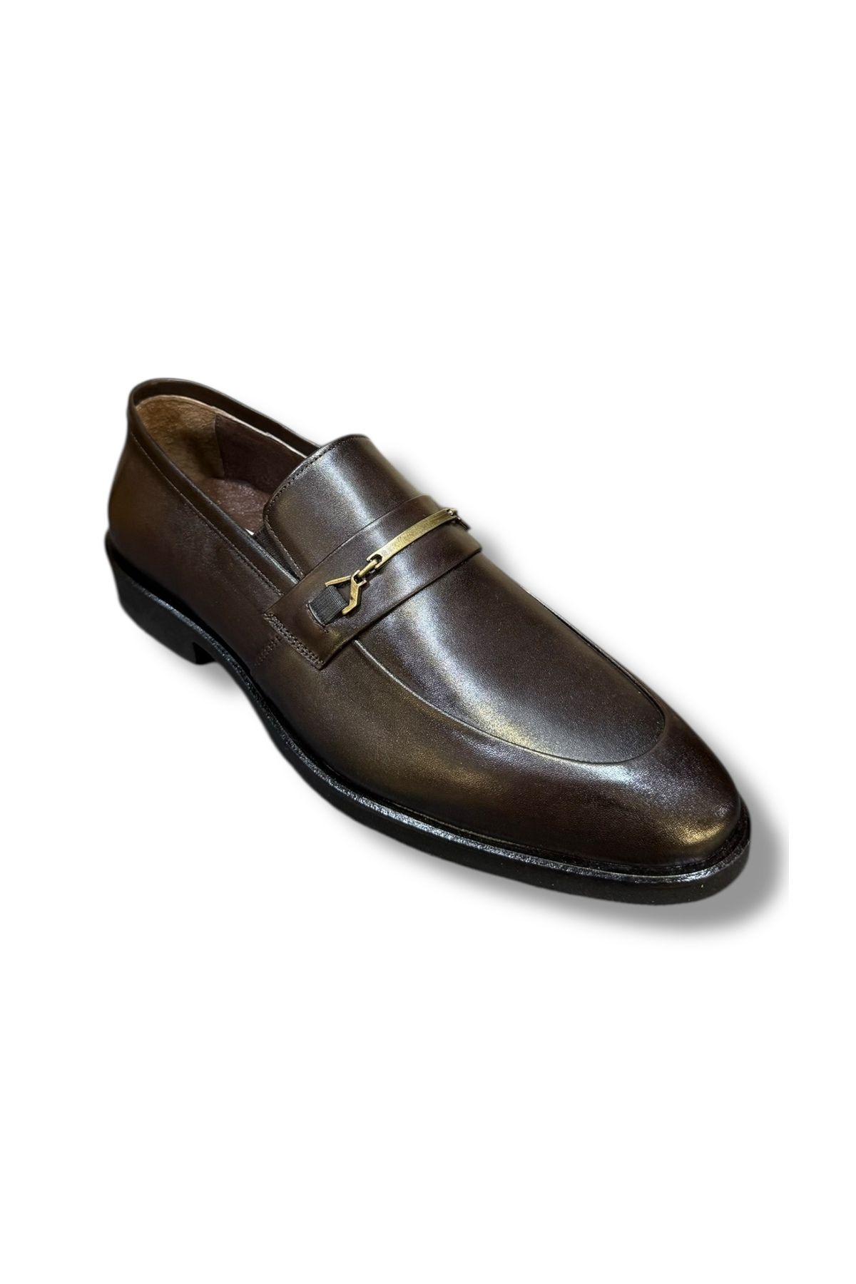 İdeal Fermend 070 Erkek Eva Taban Hakiki Deri Tokalı Çok Rahat Modern Klasik Loafer Ayakkabı