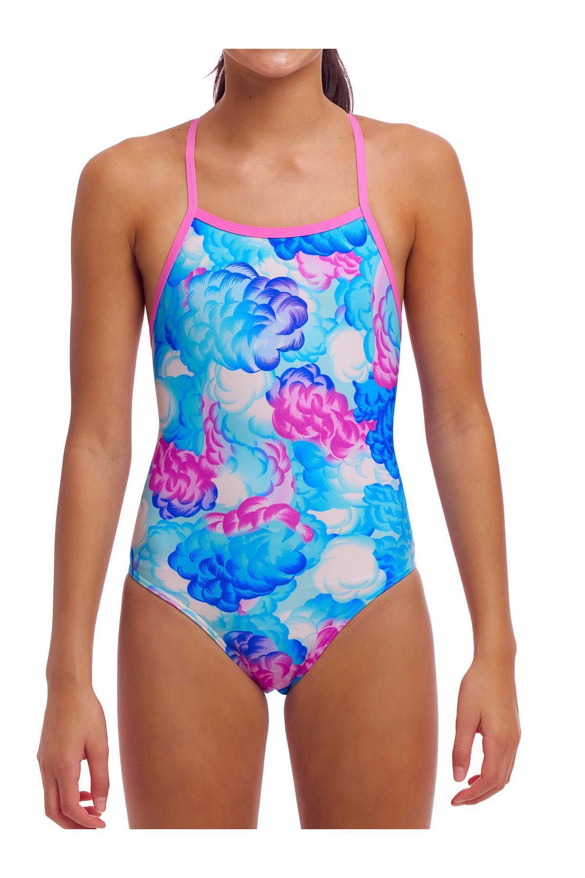 FUNKİTA-Funkita Tmt Cloud Street Tie Back Girls' Training Swimwear 4