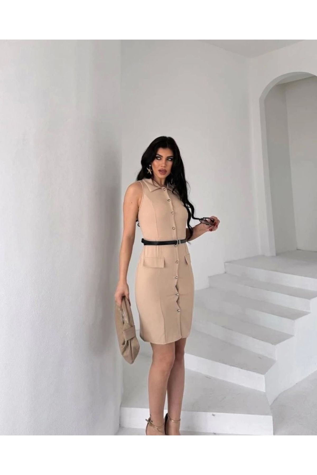 Butik GÖMLEK YAKA ELBİSE