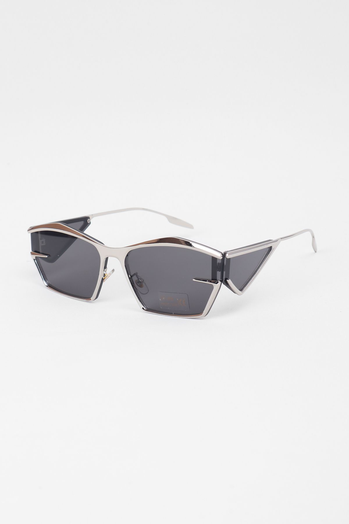 Kapin Seraph Modern Tasarım Unisex Güneş Gözlüğü - Gümüş Siyah