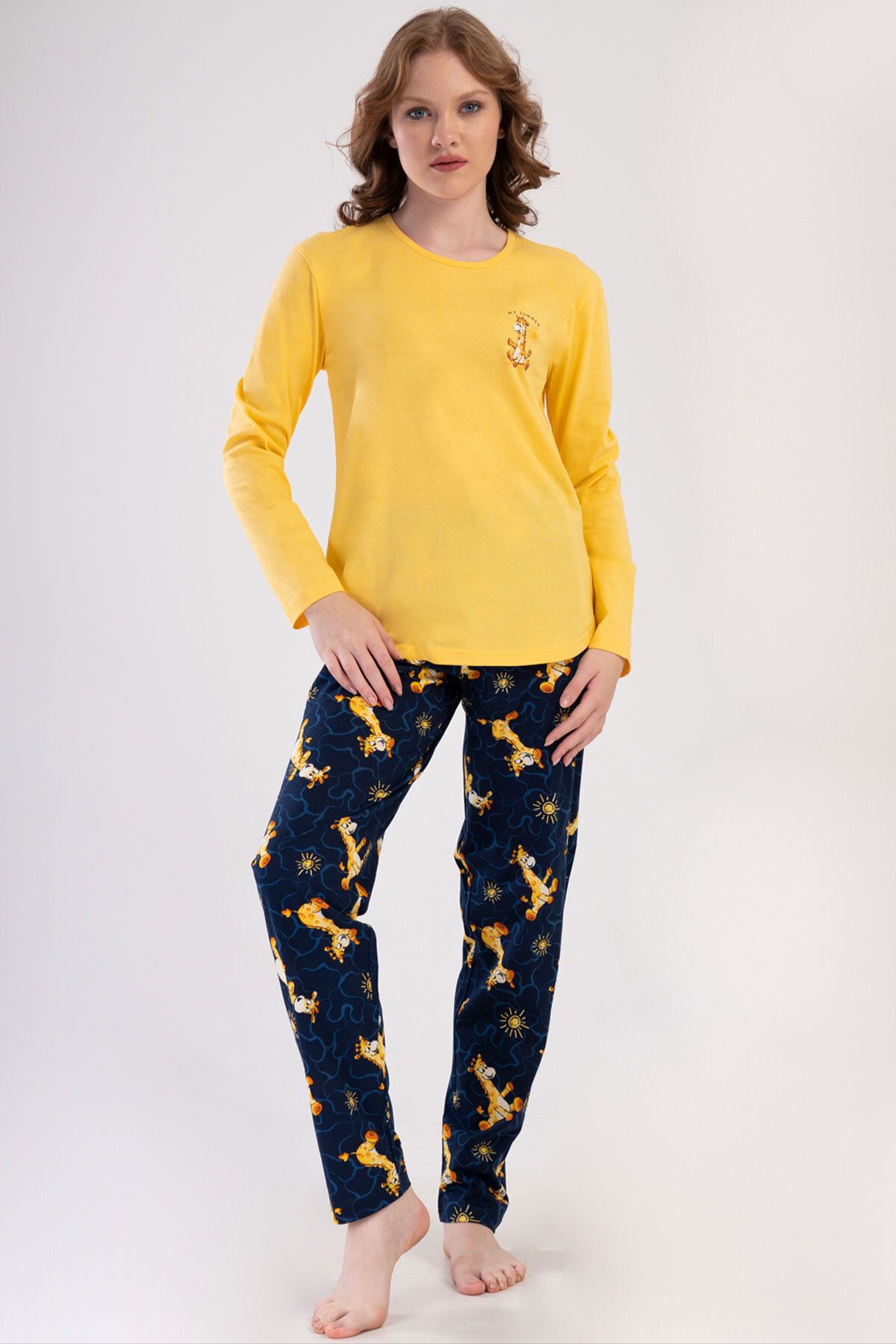 VİENETTA Pamuklu Kadın Uzun Kol Pijama Takım , 410011