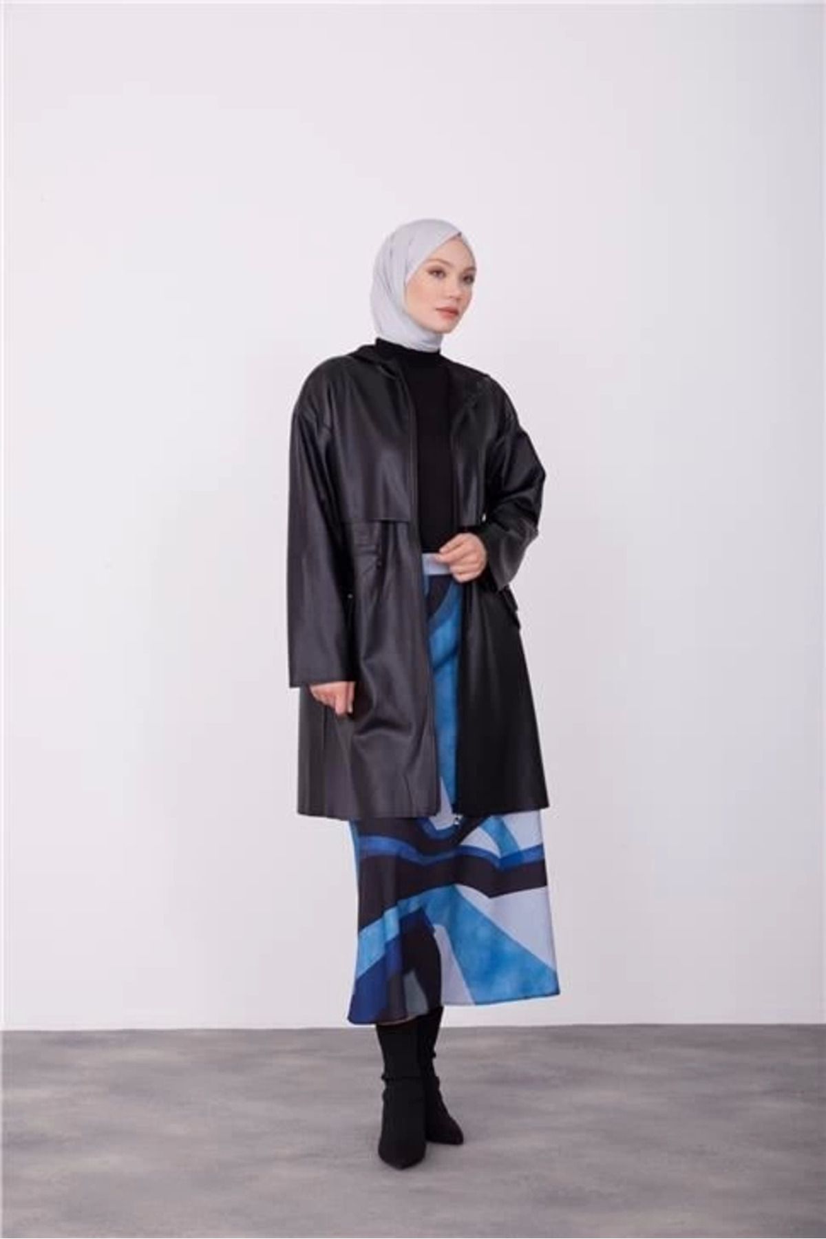 aradimtaradim Armine Allerli Fermuar Cepli Deri Kap 23K7107 Siyah