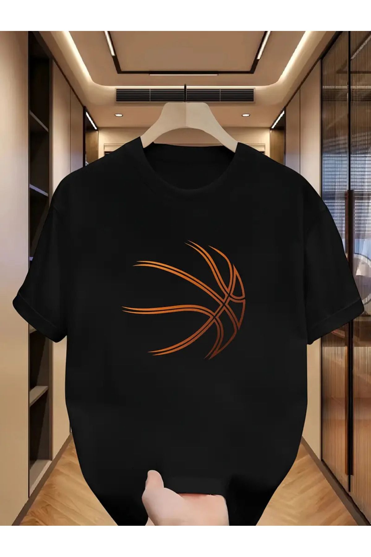 İnazuma Outdoors İnazuma Unisex Oversize Baskılı Pamuklu Bisiklet Yaka Kısa Kollu SİYAH T-shirt