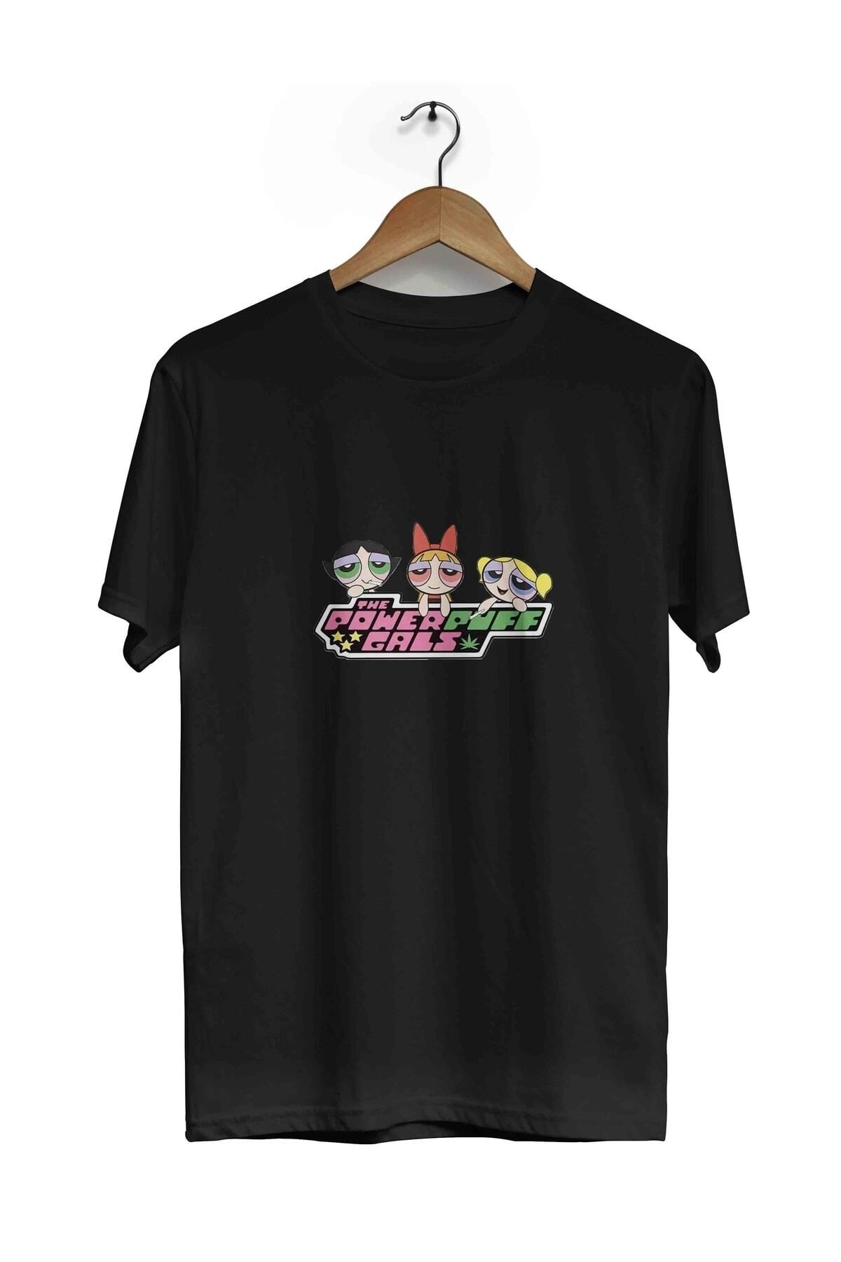 Pisa Art Powerpuff Girls Bisiklet Yaka Kısa Kollu Tişört Bll3744