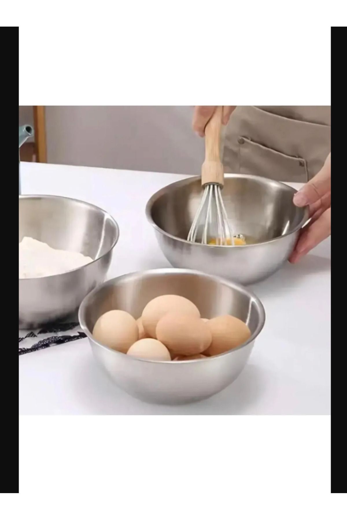 Ax Axentia Çelik Karıştırma Kabı Çok Amaçlı Kase Çırpma Yoğurma Hamur Salata Kasesi Anneye Hediye 21x10cm