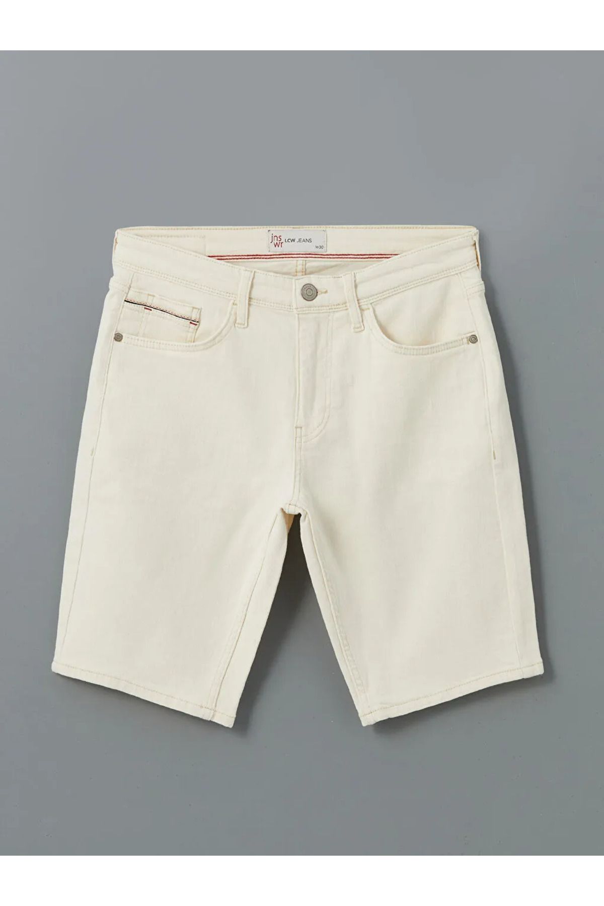 LC Waikiki LCW Jeans Ekru Slim Fit Erkek Jean Şort