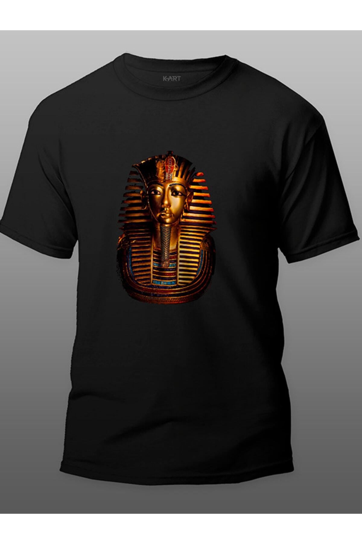 Pisa Art K-art Mumya Tasarımlı Unisex Siyah T-shirt