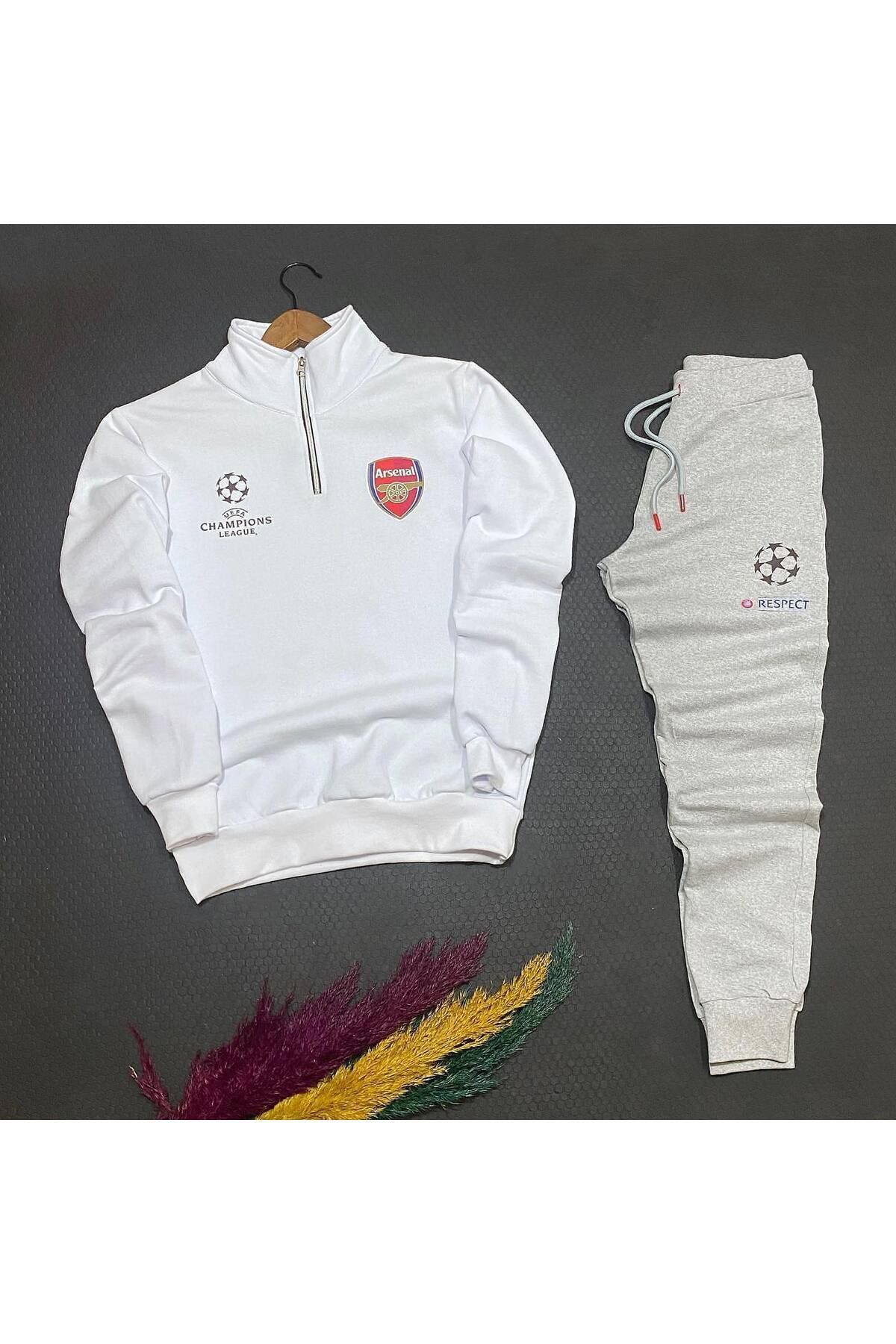 Pisa Art Yarım Fermuarlı Polar Sweat + Eşofman