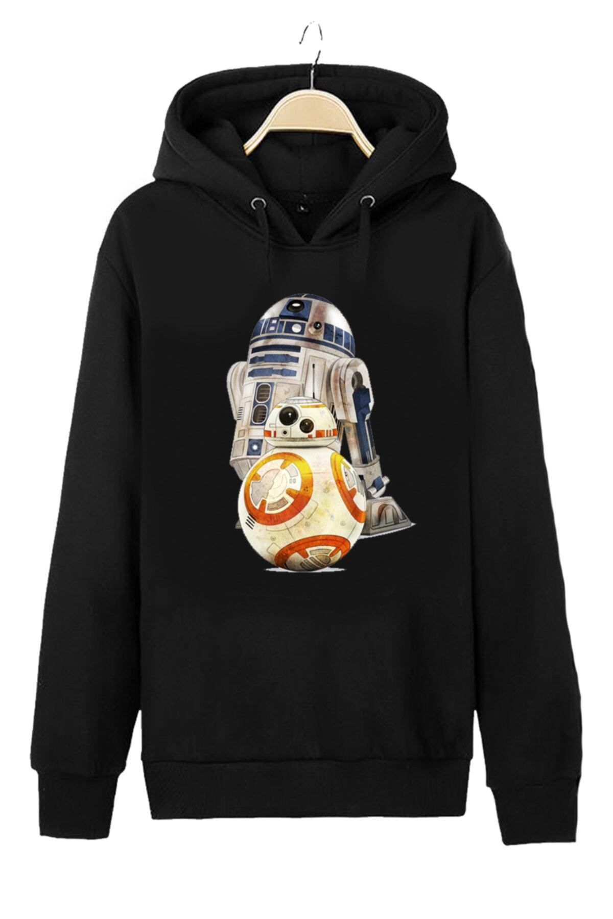 Pisa Art R2d2 & Bb8 Unısex Hoodıe Desıgn Sweatshirt