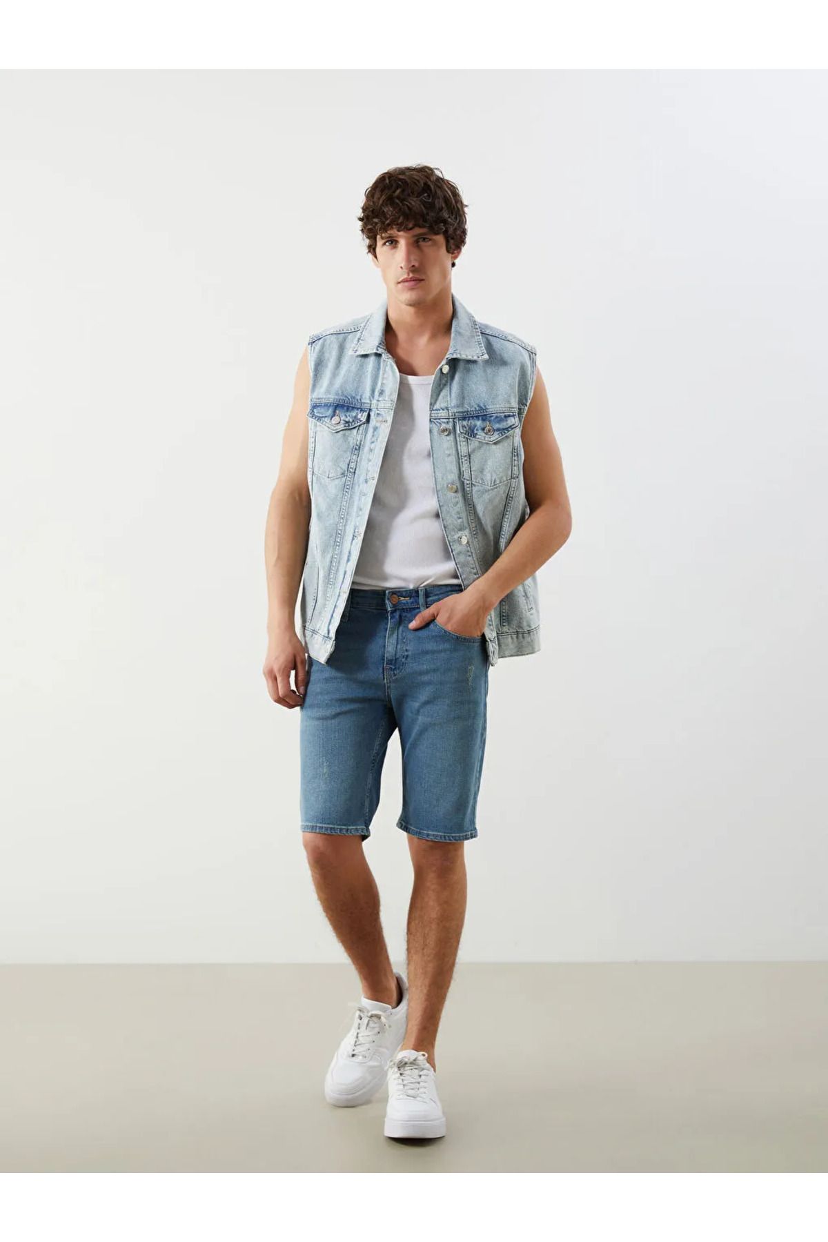 LC Waikiki LCW Jeans Indigo Skinny Fit Erkek Jean Şort