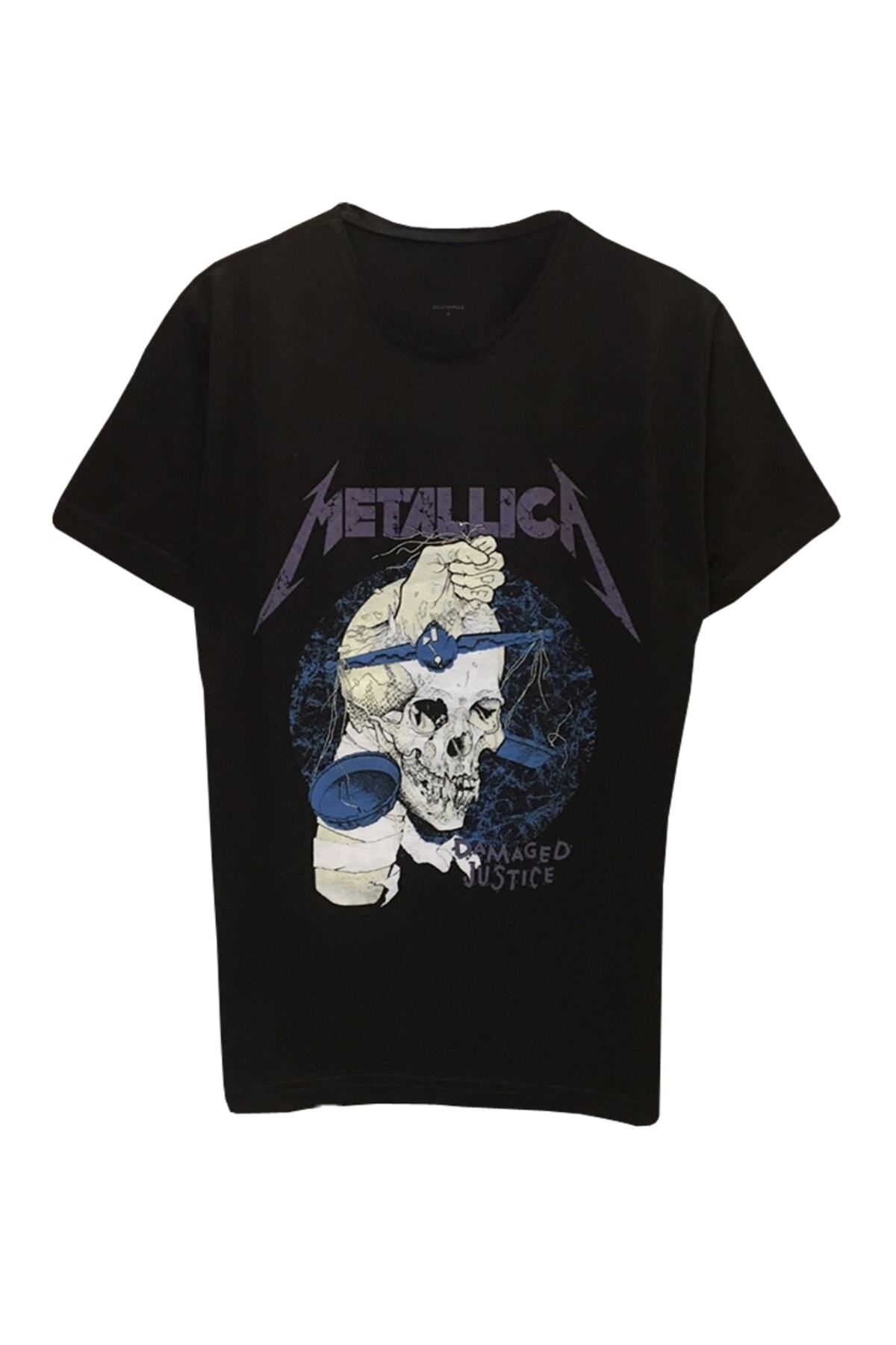 Pisa Art Unisex Oversize Rock Müzik Metallica Baskılı Tişört