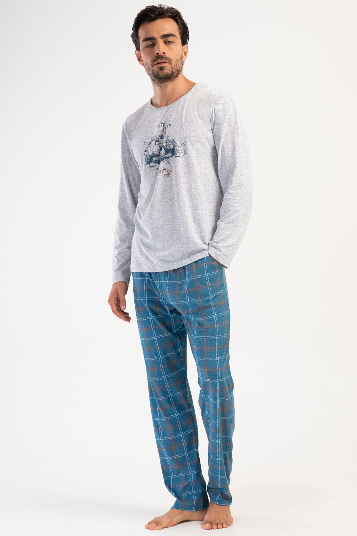 VİENETTA Erkek Uzun Kol Pijama Takım , 405138