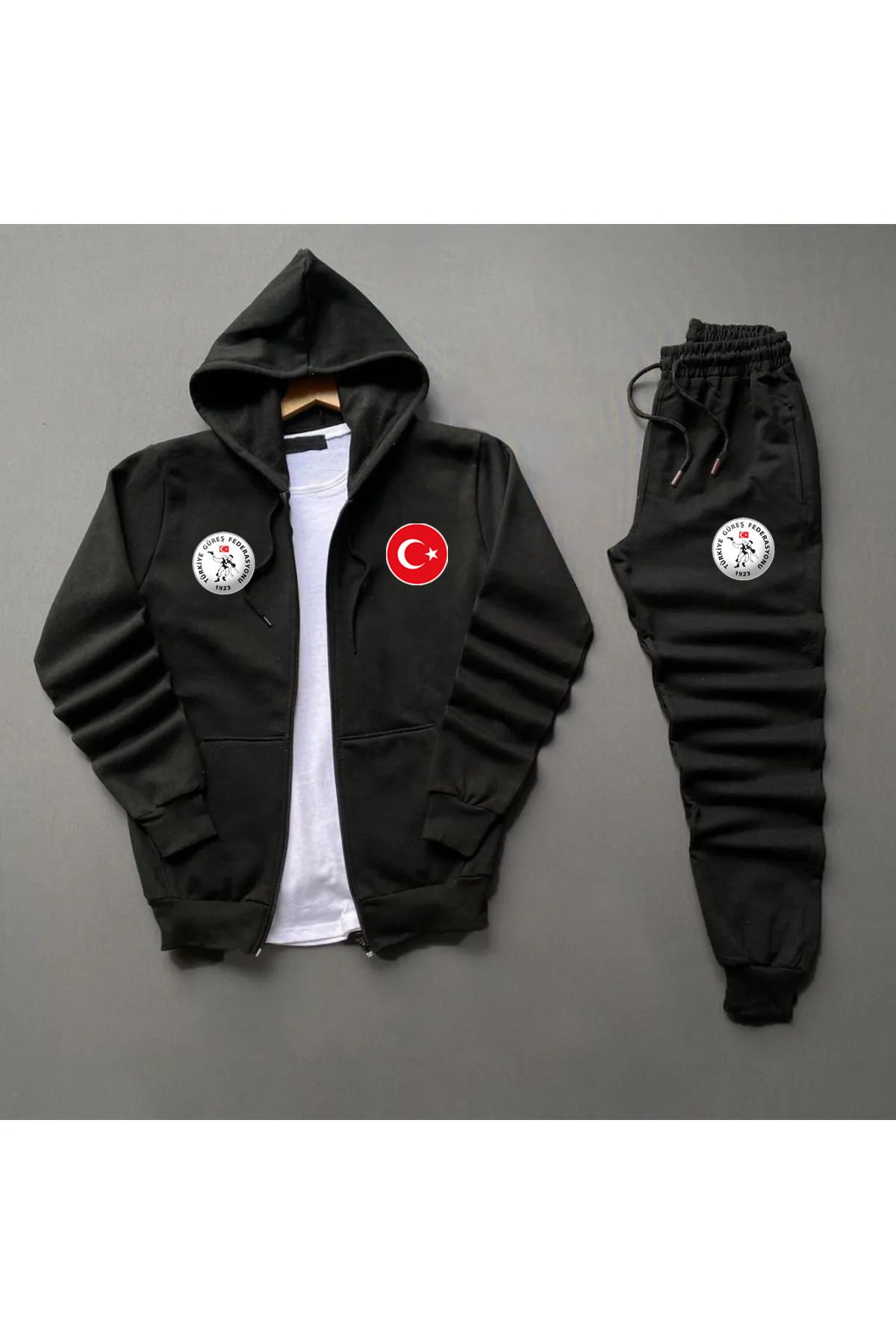 Pisa Art Güreş Milli Takım Eşefmon alt+ Fermuarlı Swaetshirt 2li Kombin Unisex Yüksel Kalite