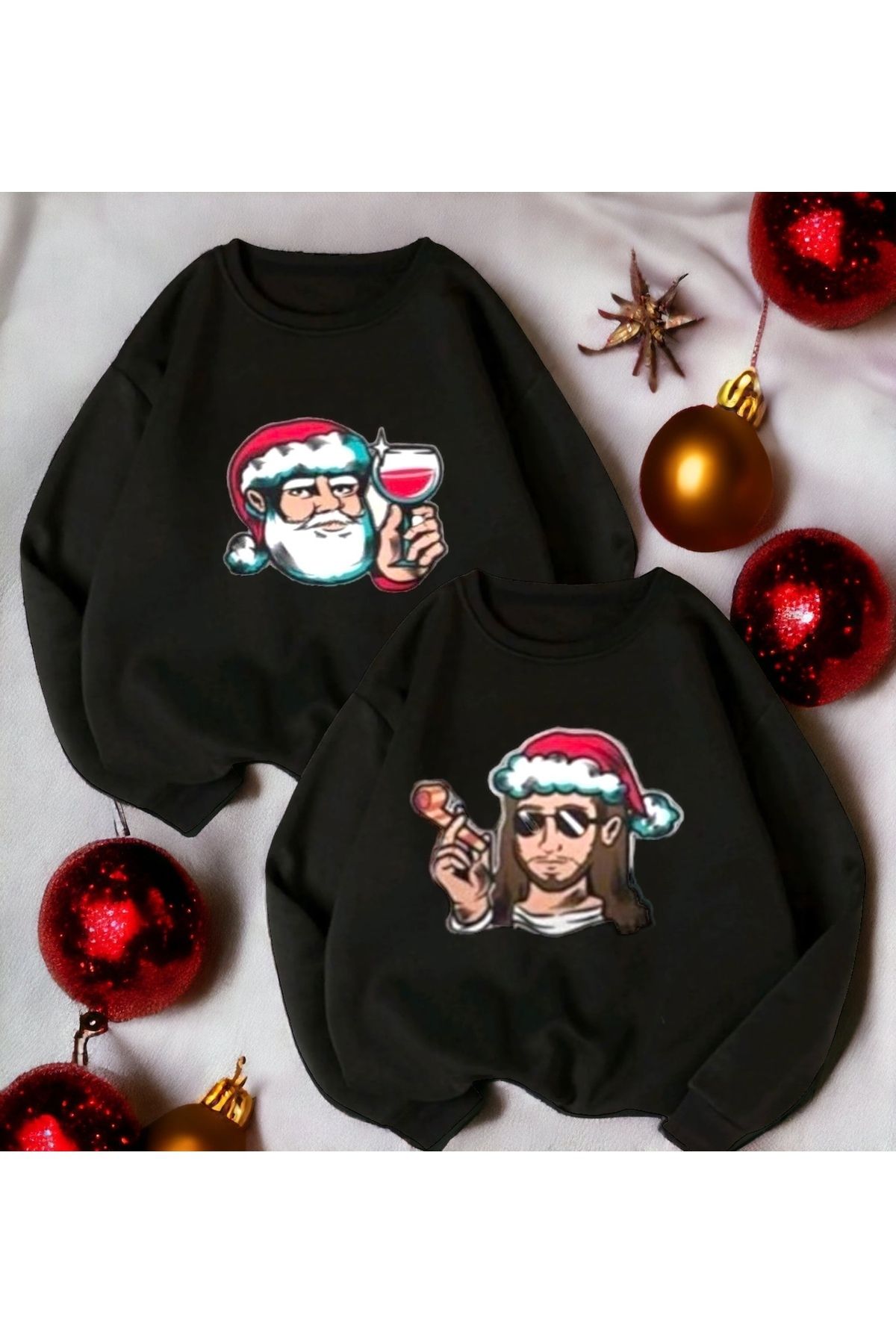 Pisa Art Yılbaşı Özel Sevgili Kombini Sweatshirt