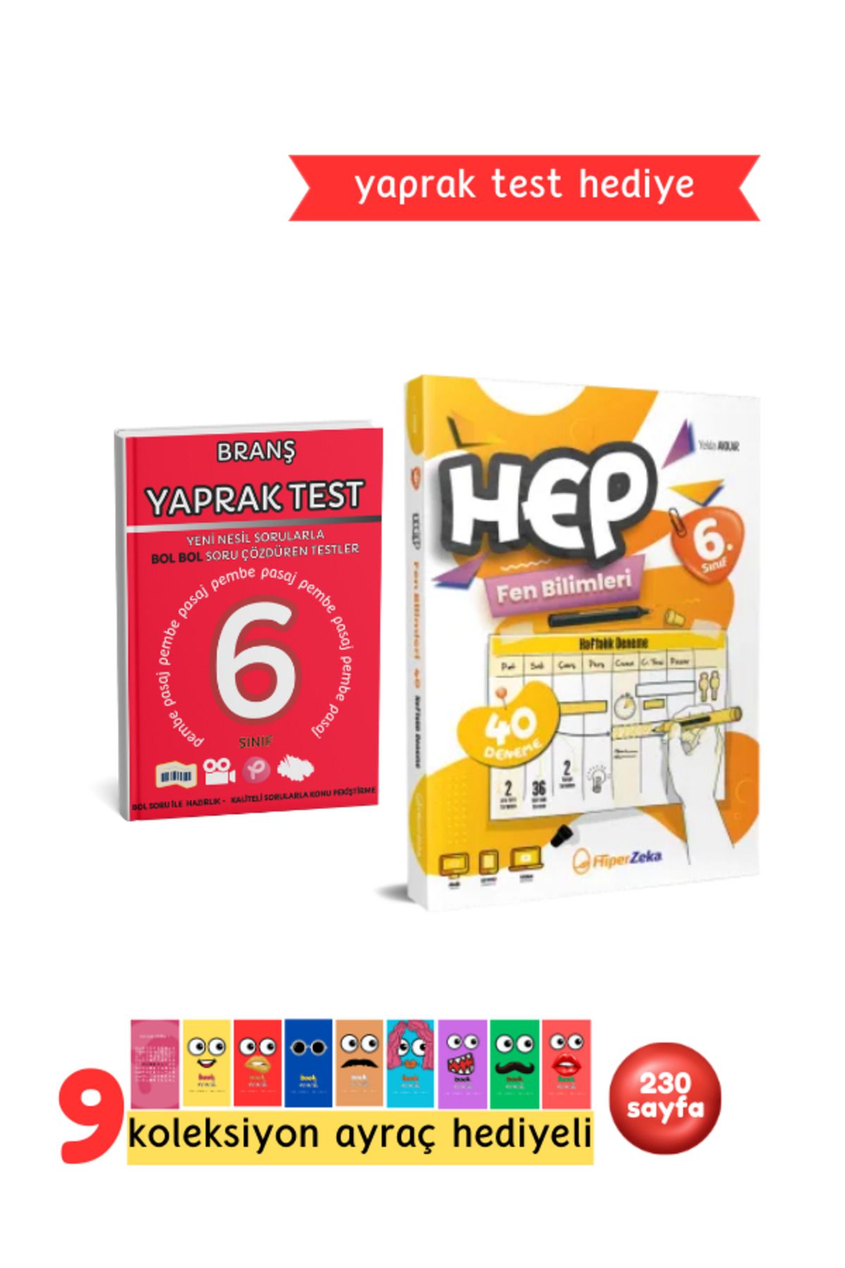 Pembe Yayınevi Hiper Zeka Yayınları 6. Sınıf Haftalık HEP Fen Bilimleri 40 Deneme