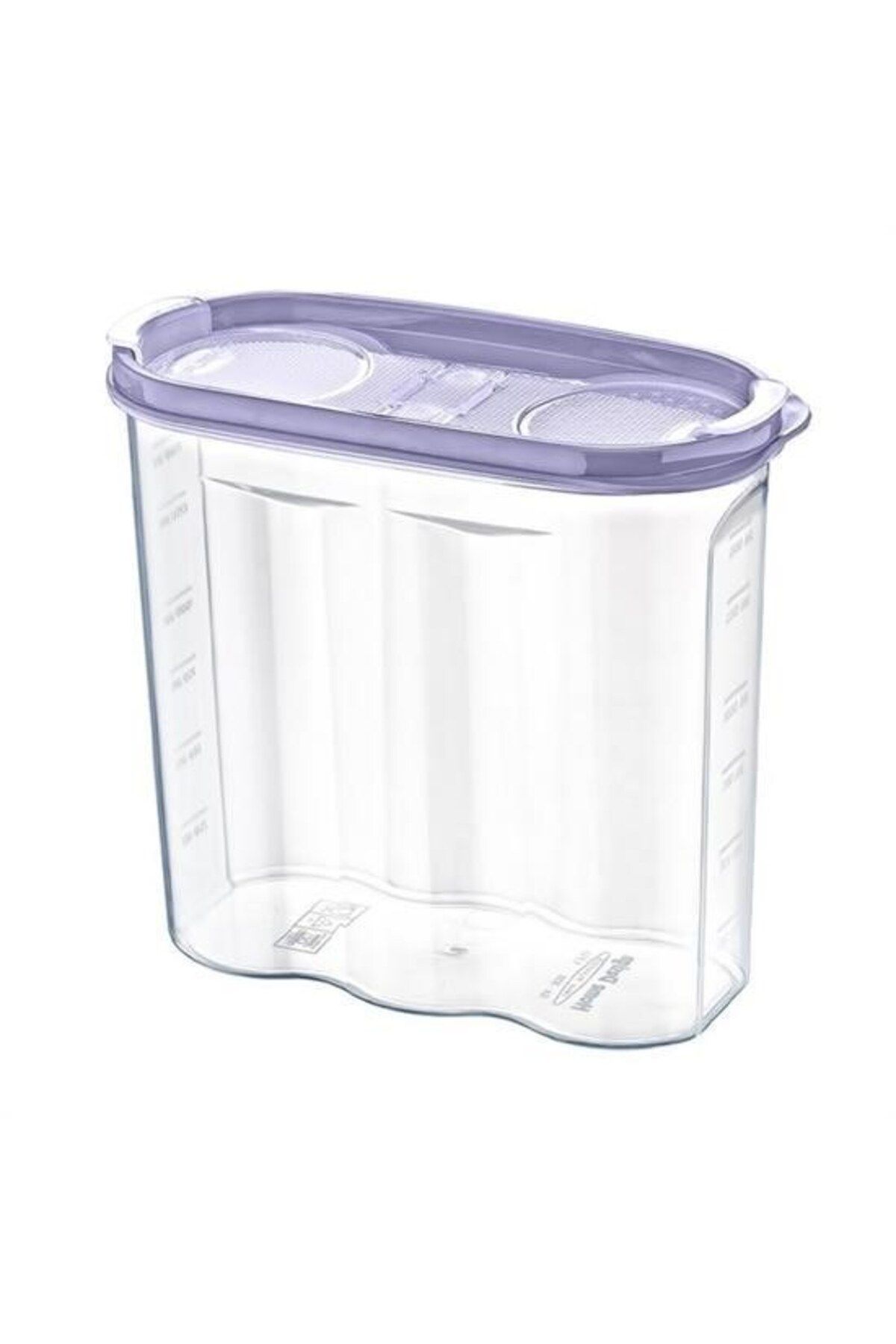 KfksStore 2 Kapaklı Ölçekli Erzak Kuru Gıda Saklama Kutusu Kabı - 1,7 Litre - SA935