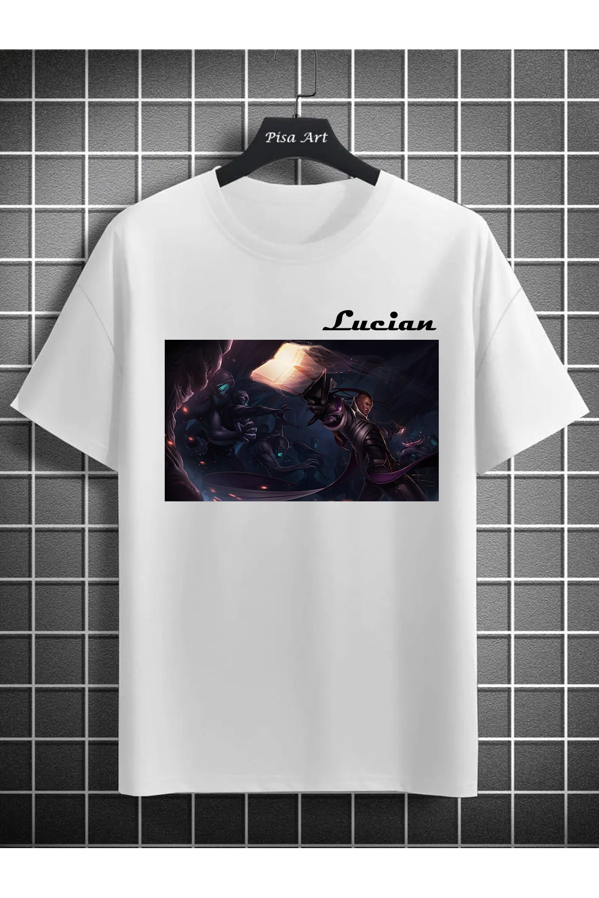Pisa Art LUCİAN İNFAZCI KARAKTER BASKILI GAMER ÖZEL TASARIM T-SHİRT