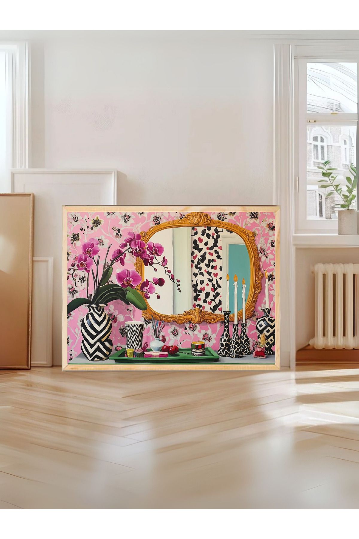 woodhomeworks tek parça salon ofis dekor tablo