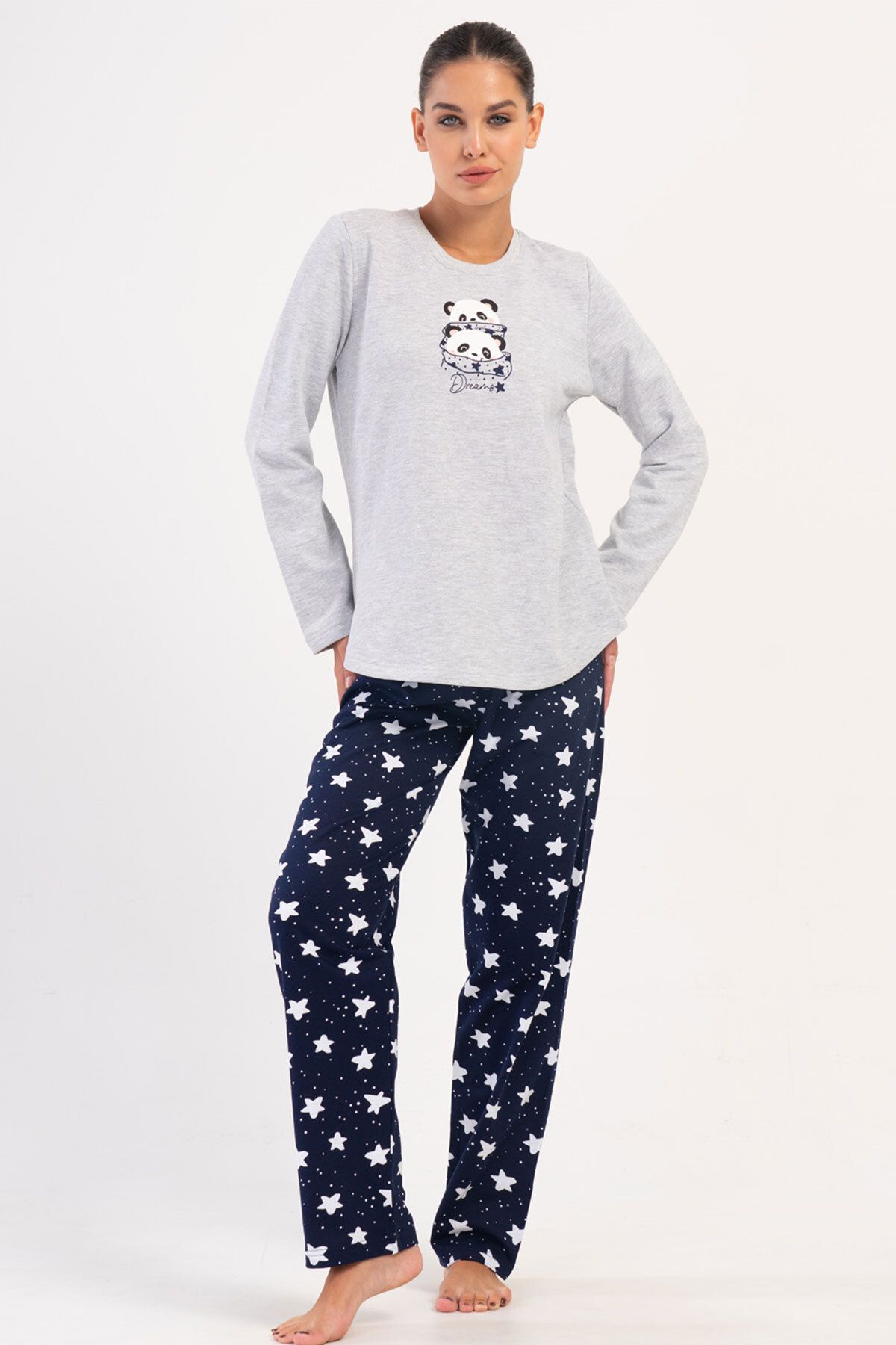 VİENETTA Kadın Uzun Kol Pijama Takım , 403023