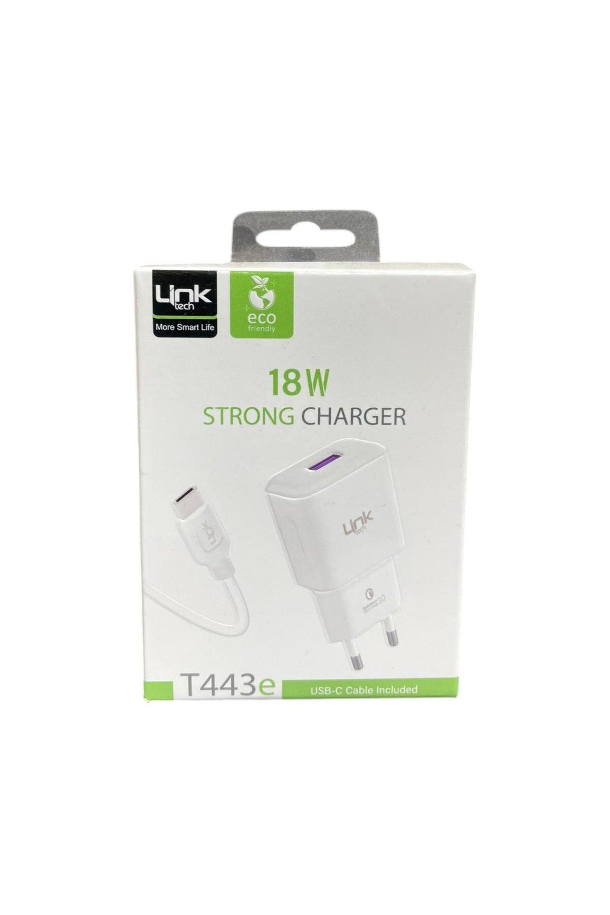 Linktech Link Tech T443e Çevre Dostu 18W Hızlı Tip-C Kablolu Şarj Aleti