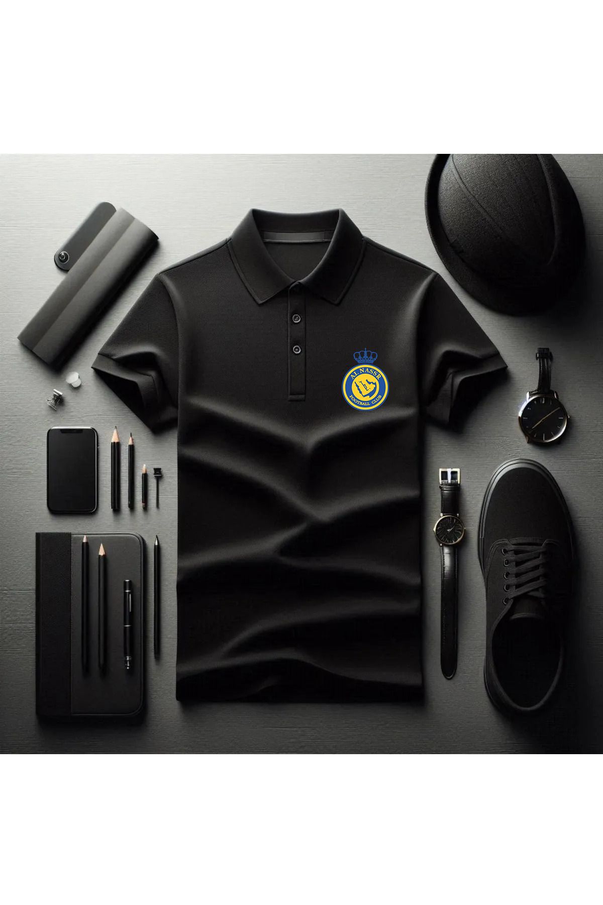Pisa Art AL NASSR ÖZEL TASARIM POLO YAKA T-SHIRT