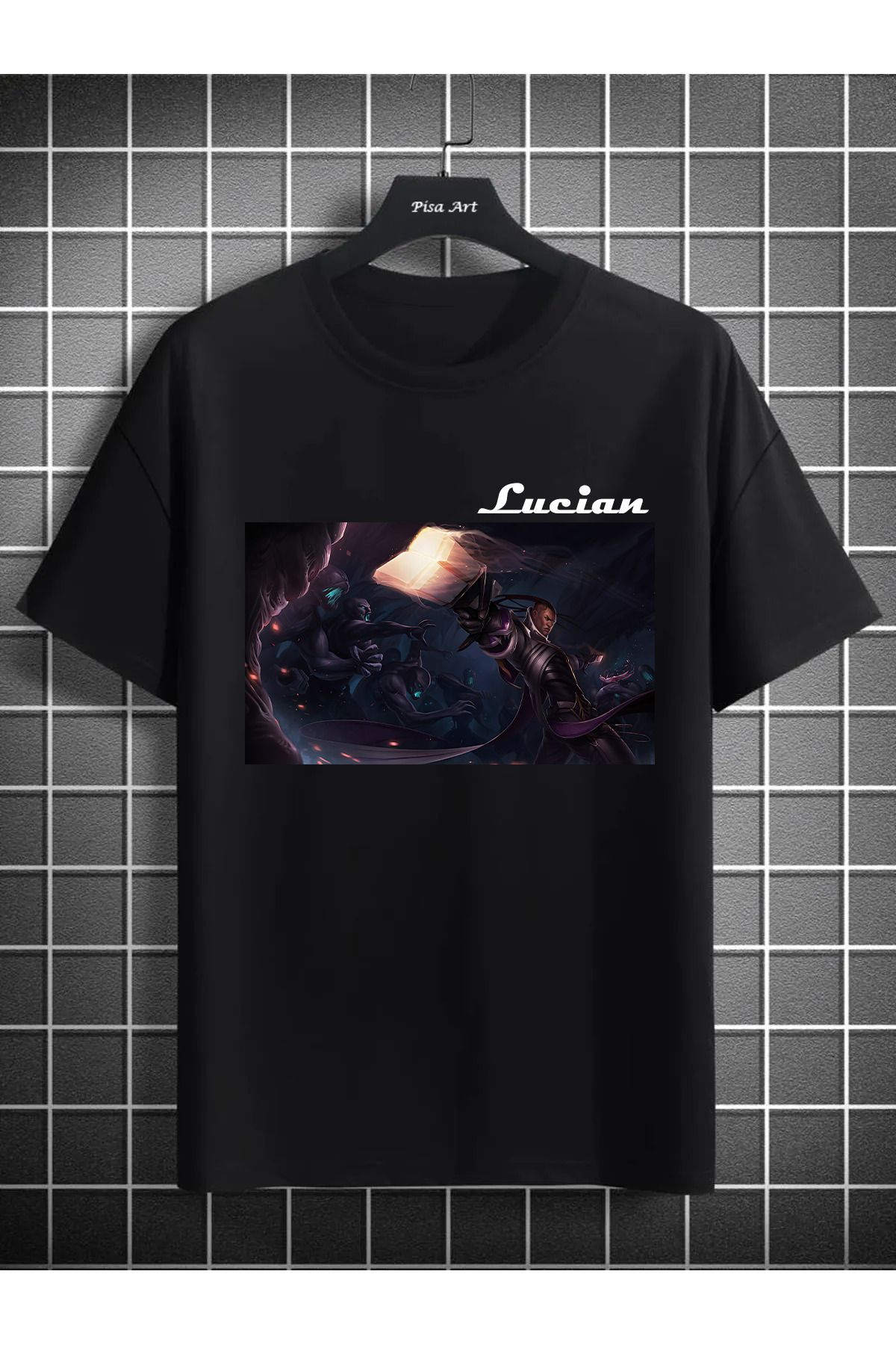 Pisa Art LUCİAN İNFAZCI KARAKTER BASKILI GAMER ÖZEL TASARIM T-SHİRT