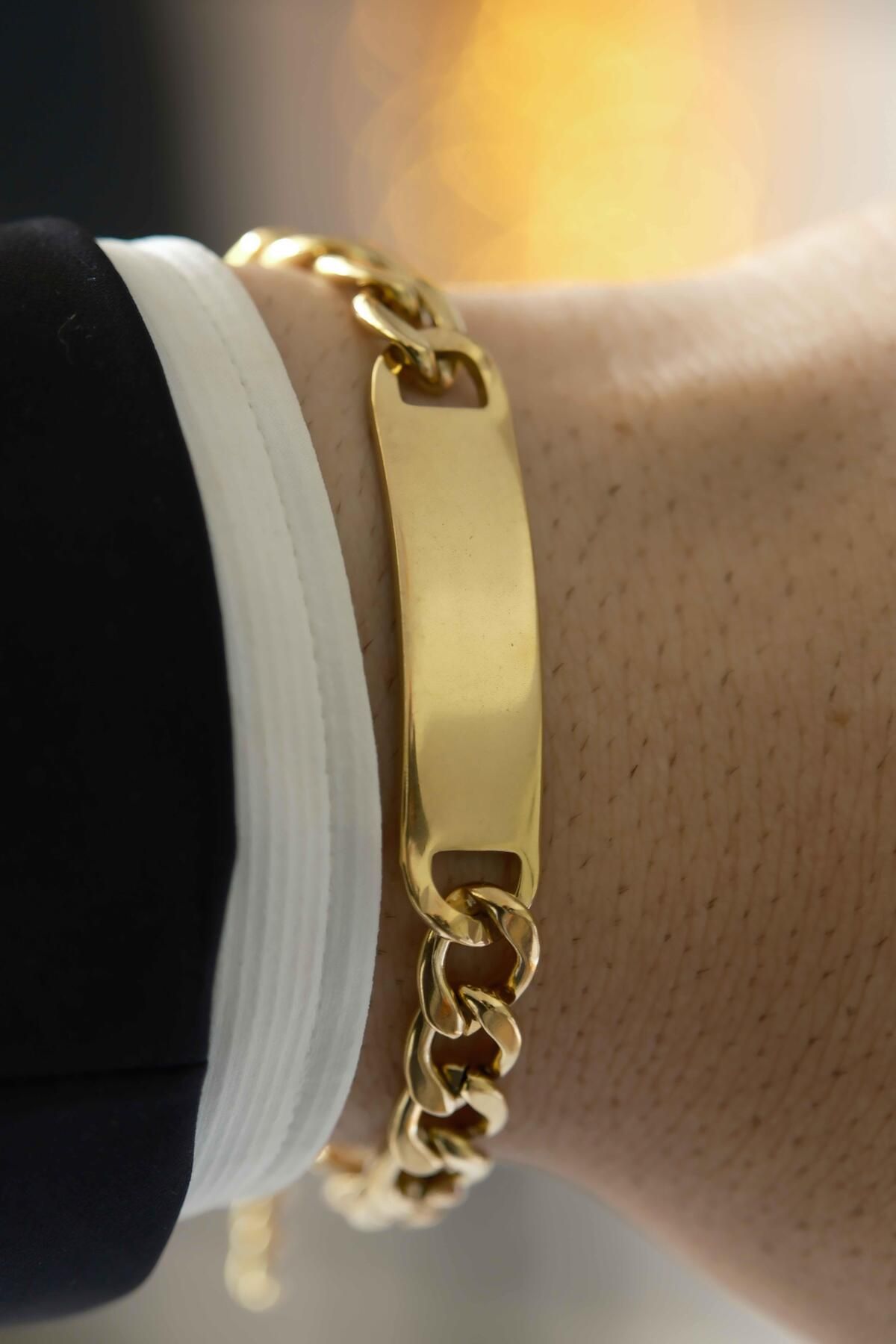 WATCHOFROYAL Personal Touch Chain Gold Çelik Bileklik