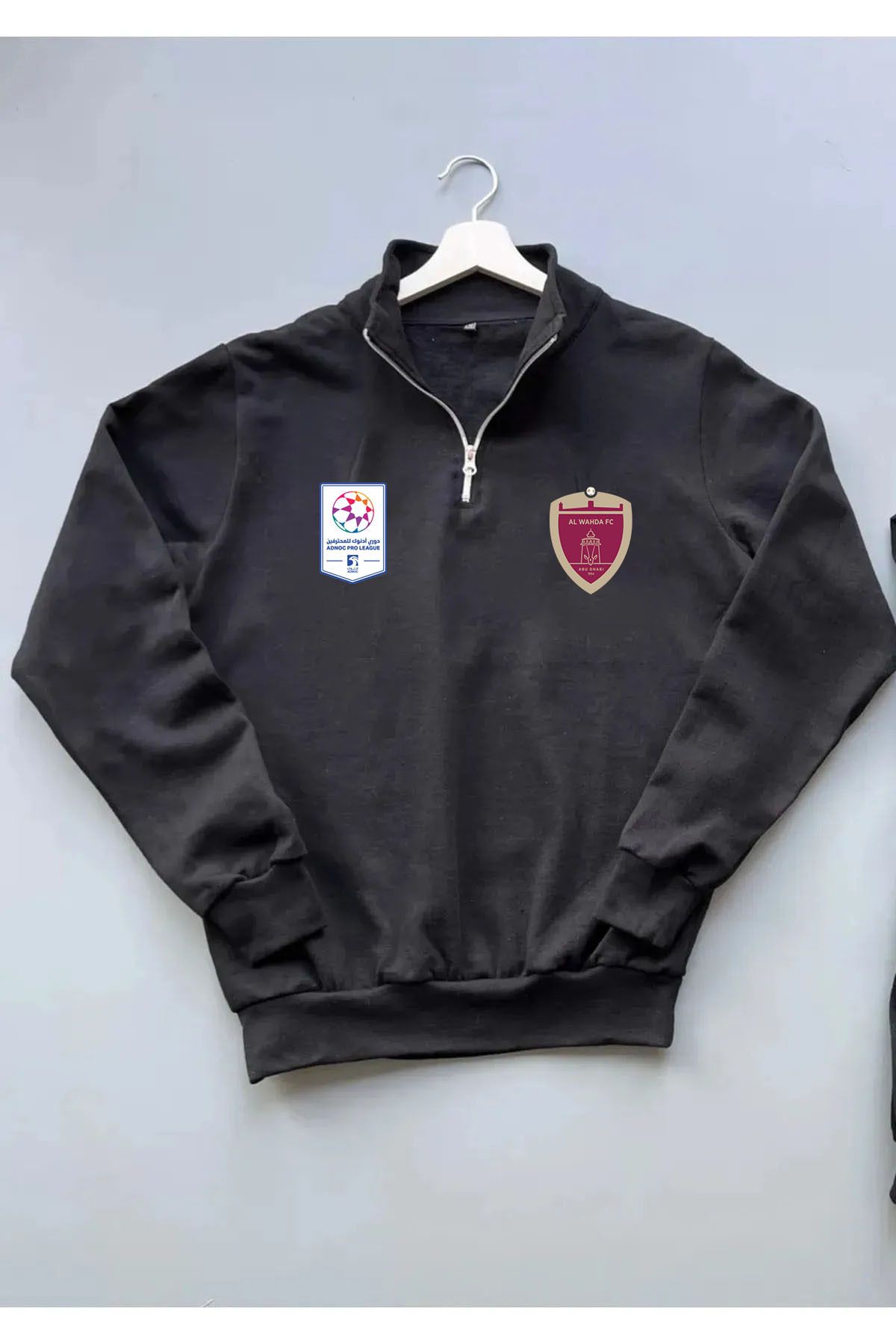 Pisa Art Al-Wahda F.C U.A.E Pro Lig Özel Tasarım Yarım Fermuarlı Dik Yaka Sweatshirt