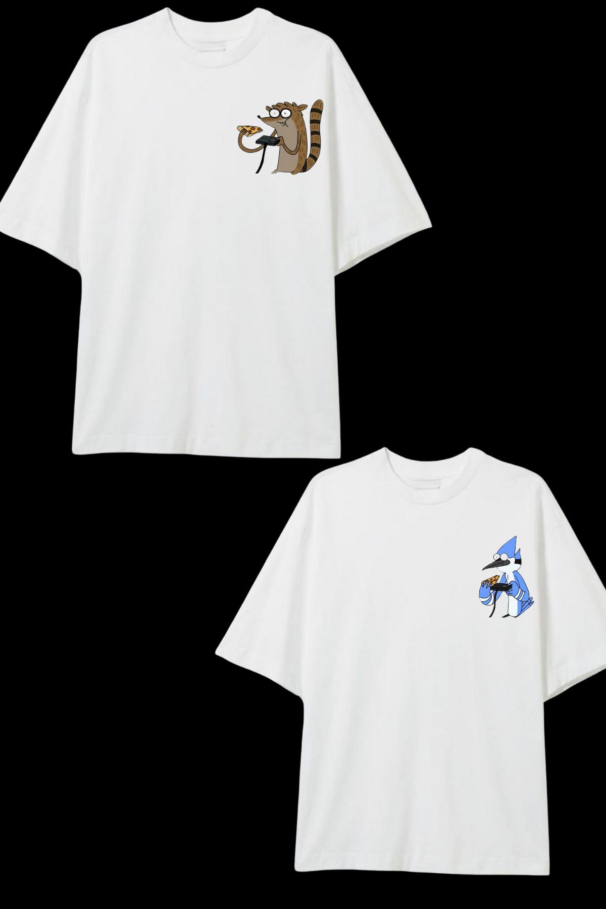 Dupe Design Mordecai and Rigbt Çift T-shirt