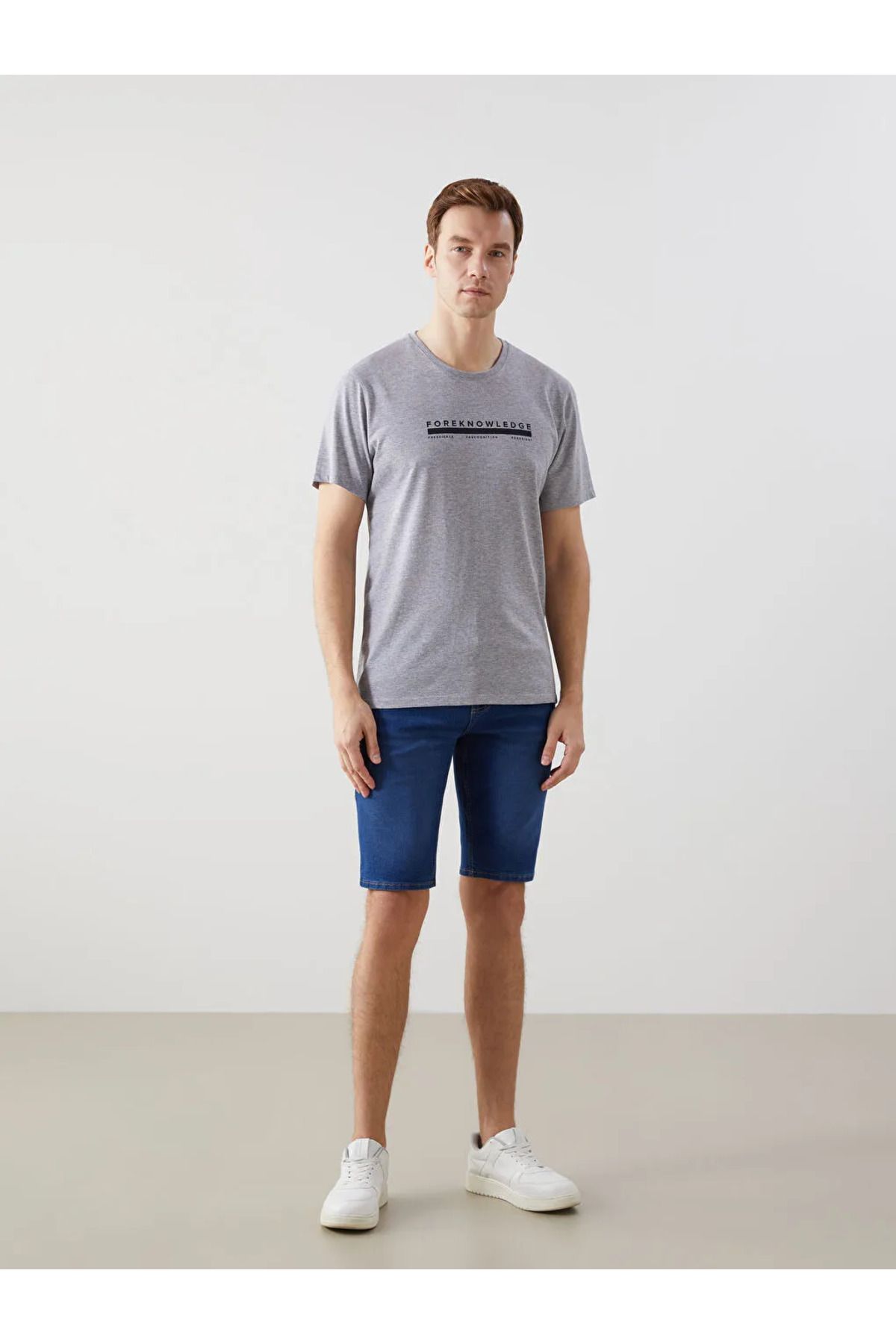 LC Waikiki LCW ECO Indigo Süper Skinny Fit Erkek Jean Şort