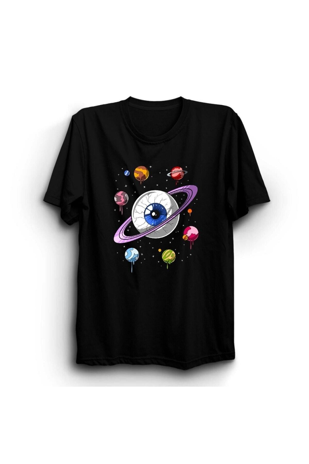 Pisa Art Space Eye (uzayın Gözü) Baskılı T-shirt