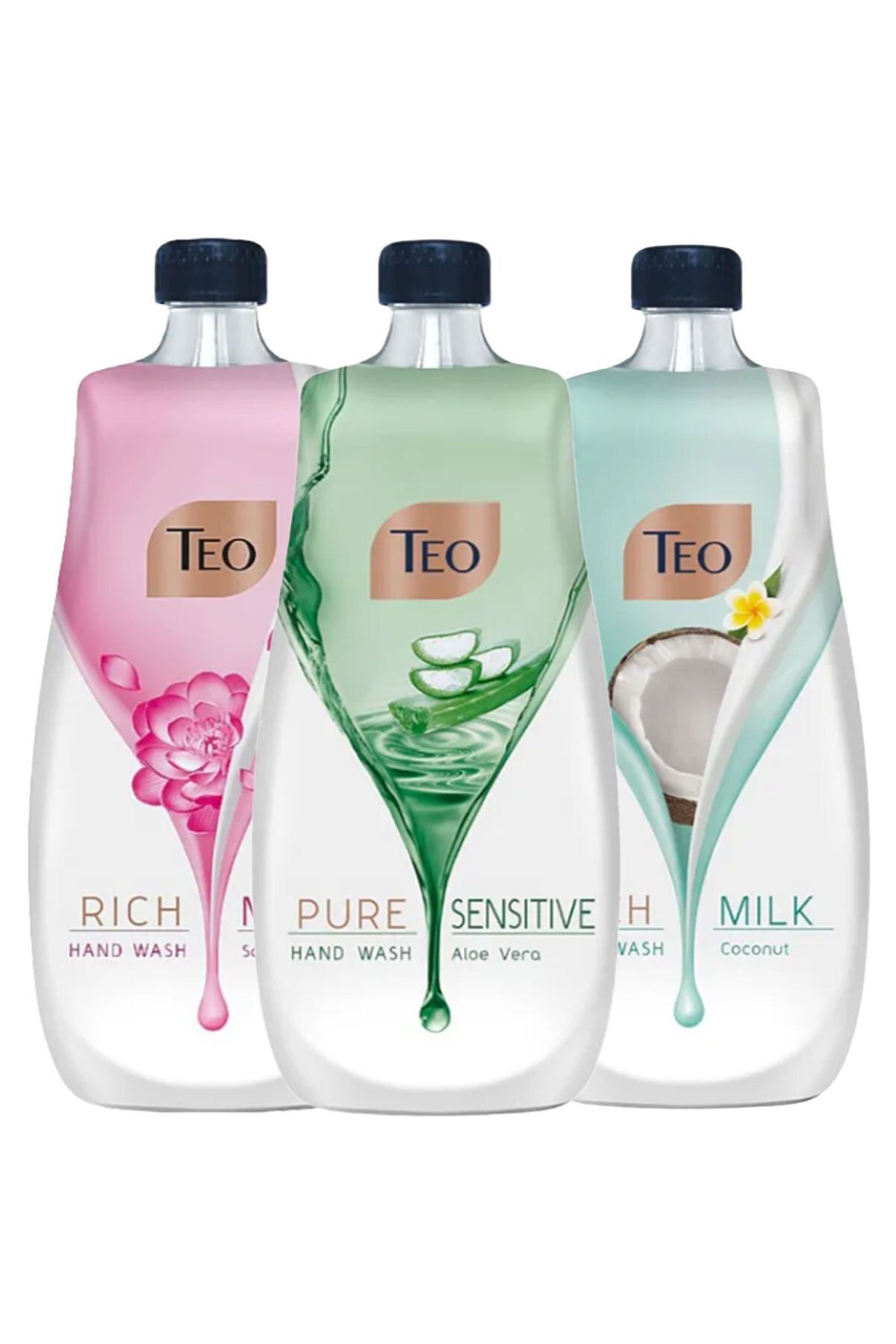 TEO BEBE Săpun Lichid Teo Cu Lapte Bogat - Aloe Vera, Îngrijire Delicată Și Nucă De Cocos, 800 Ml - One Size