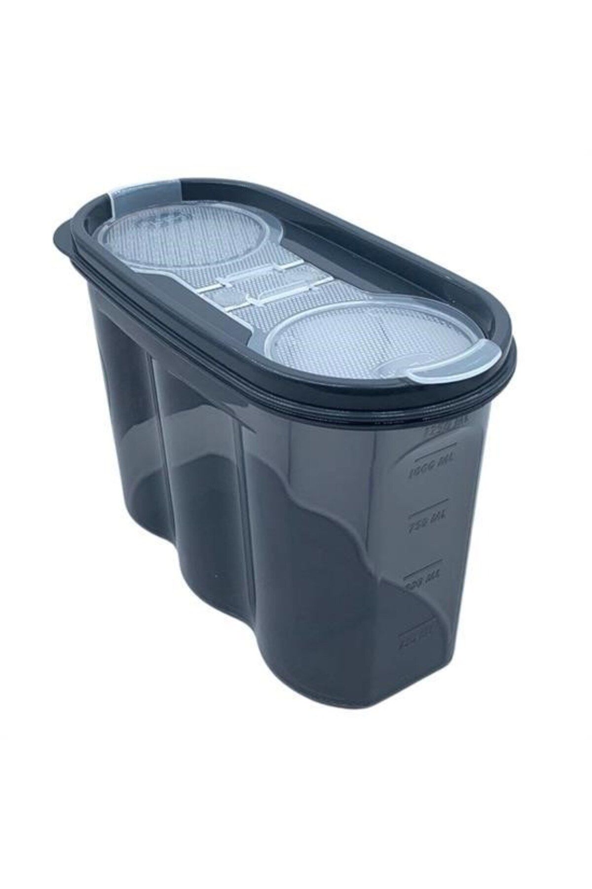 KfksStore 2 Kapaklı Ölçekli Erzak Saklama Kabı - 1,2 Litre - SA930