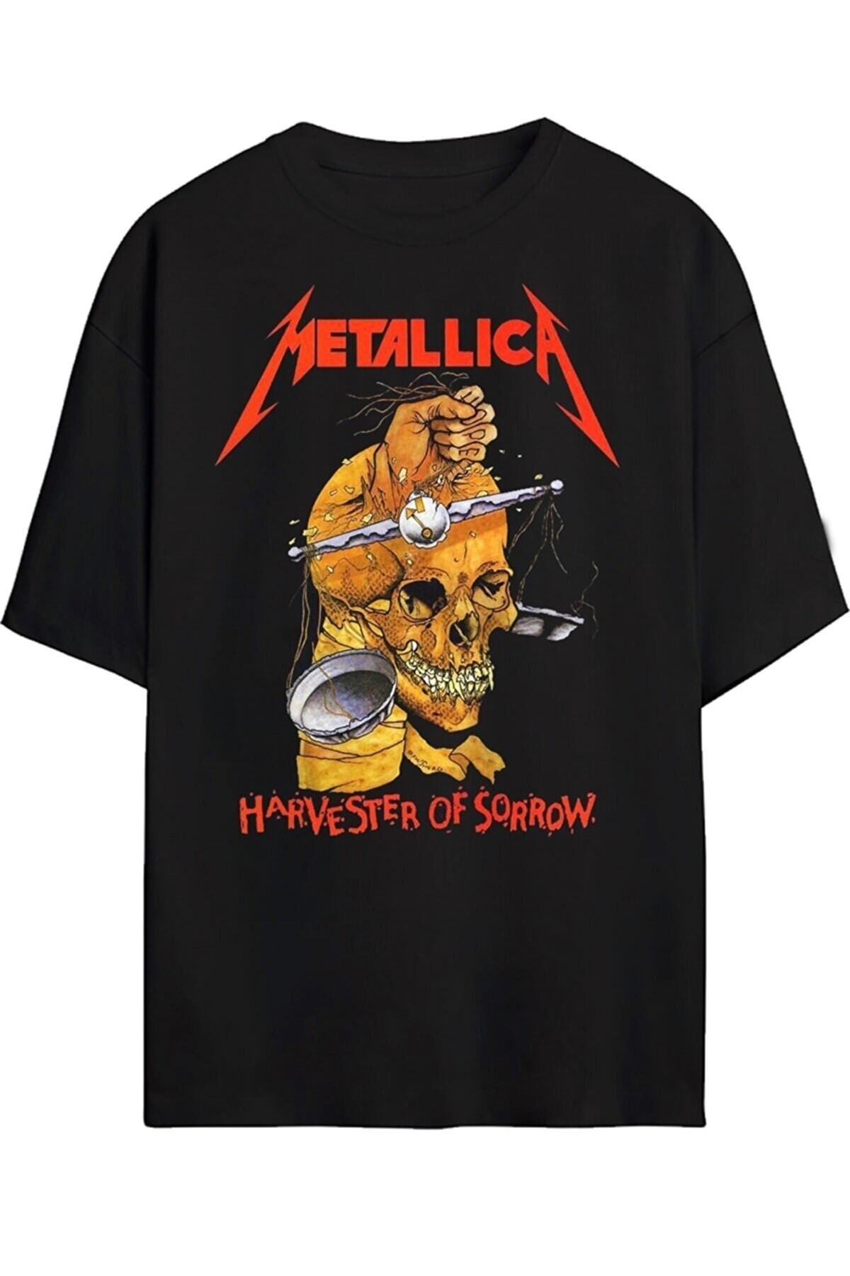 Pisa Art Metallica 15 Tasarım Oversize T-shirt