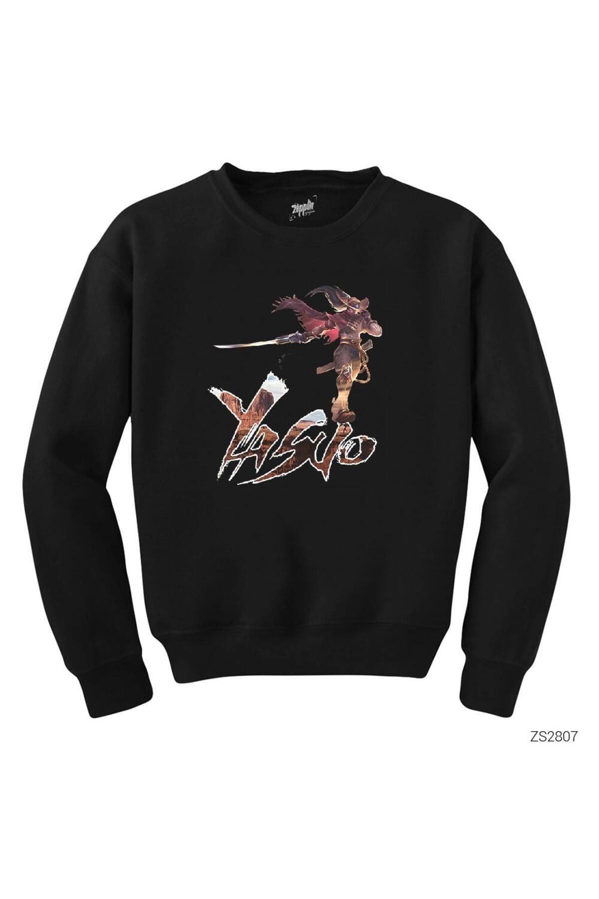 Pisa Art LoL Vahşi Batılı Yasuo Siyah Sweatshirt