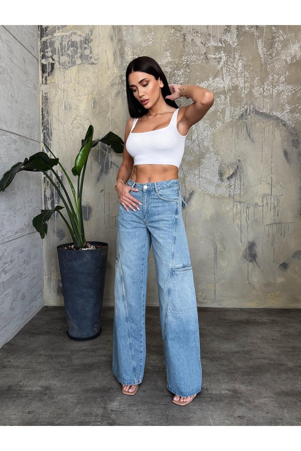 Bettnes WIDE LEG KARGO JEAN