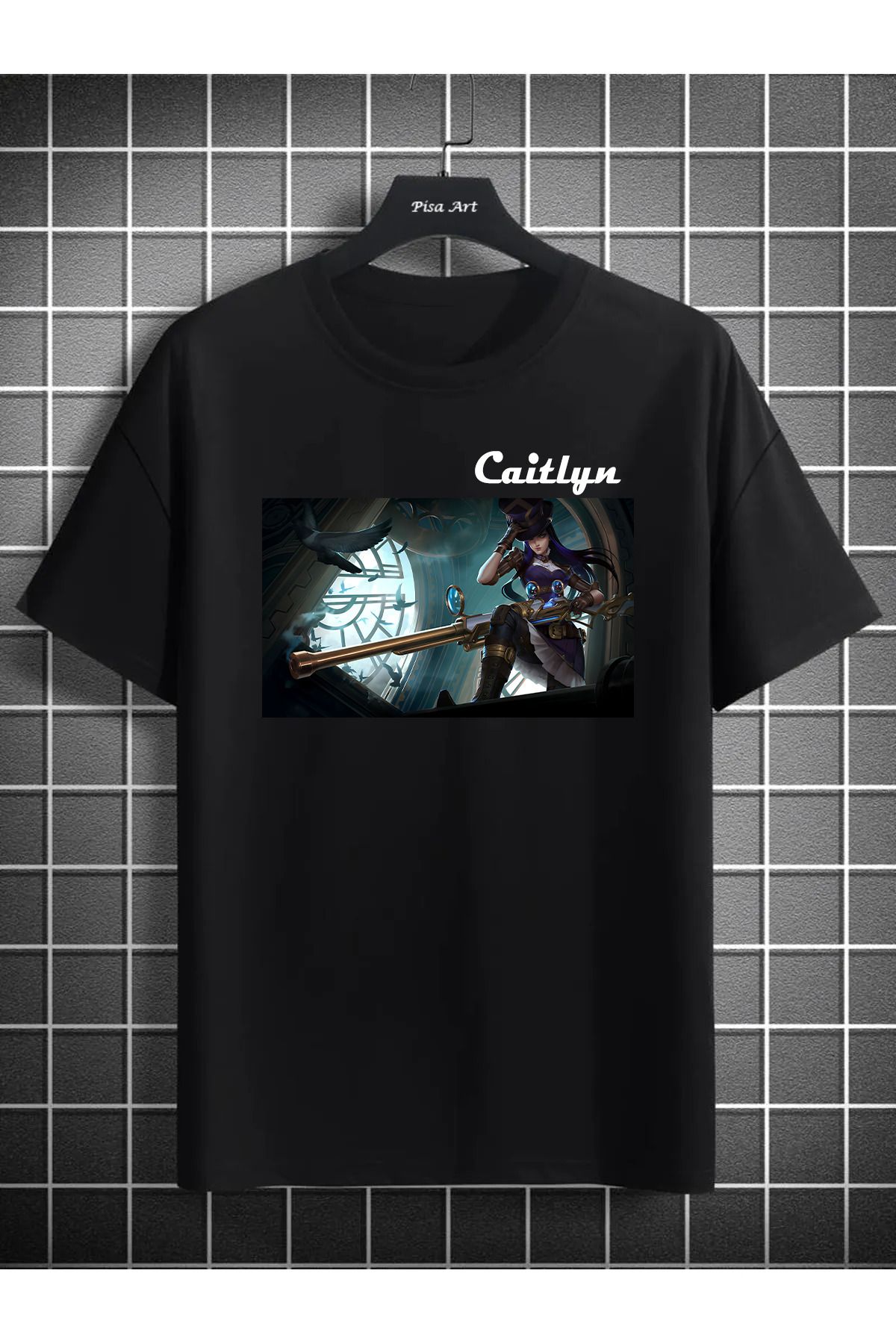 Pisa Art CAİTLYN PİLTOVER ŞEREFİ KARAKTER BASKILI GAMER ÖZEL TASARIM T-SHİRT