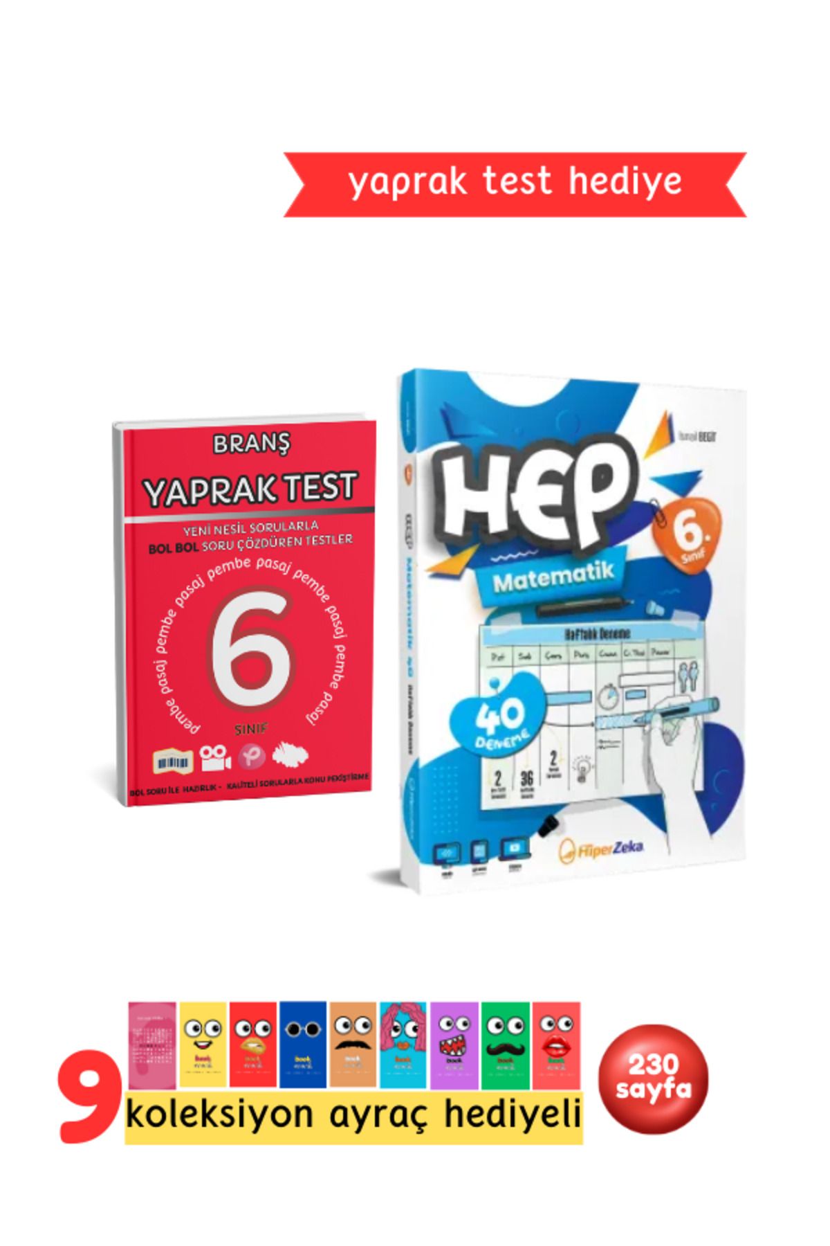 Pembe Yayınevi Hiper Zeka Yayınları 6. Sınıf Haftalık HEP Matematik 40 Deneme
