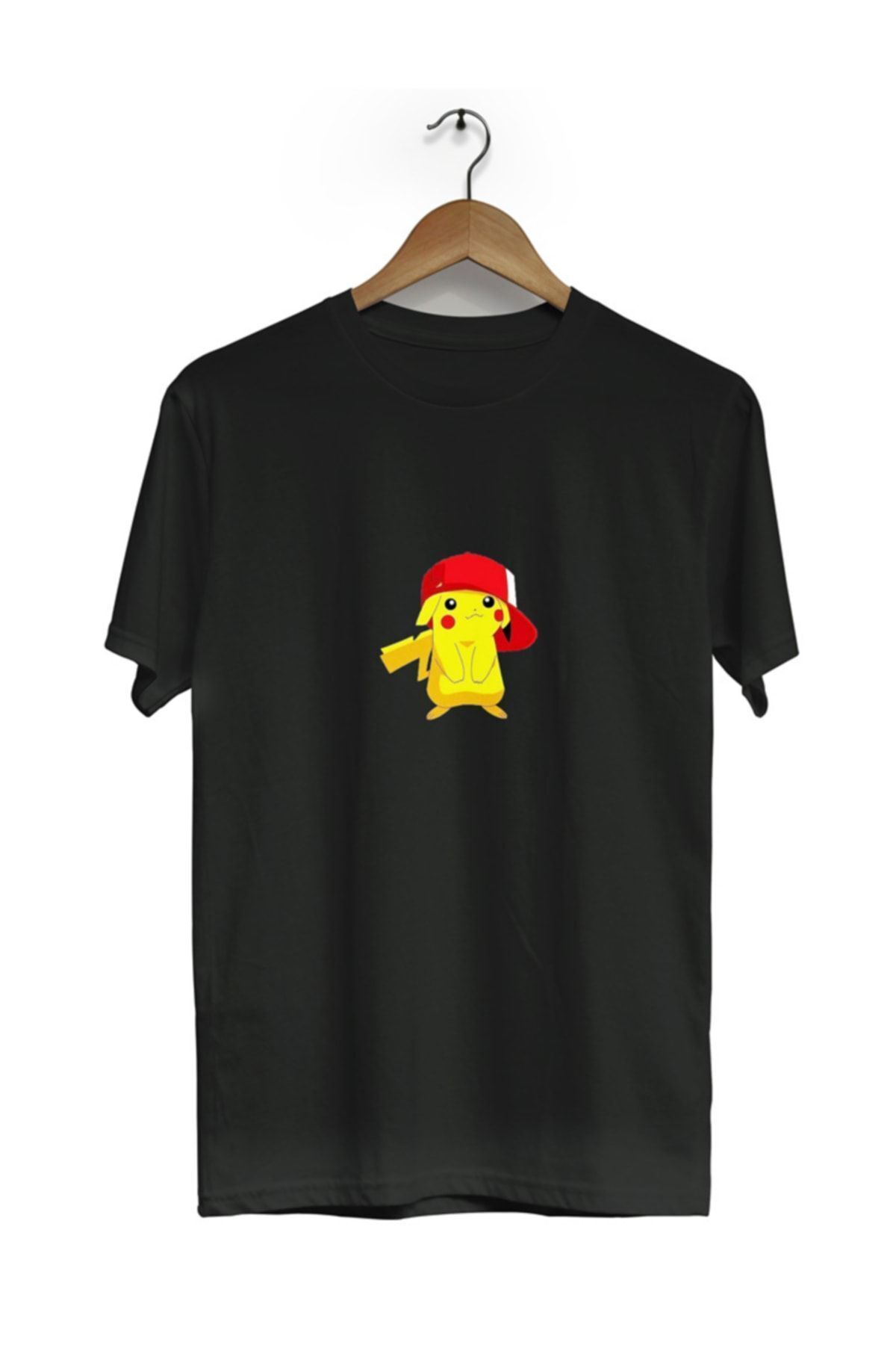 Pisa Art Pikachu Pokemon Bisiklet Yaka Kısa Kollu Tişört Bll1054
